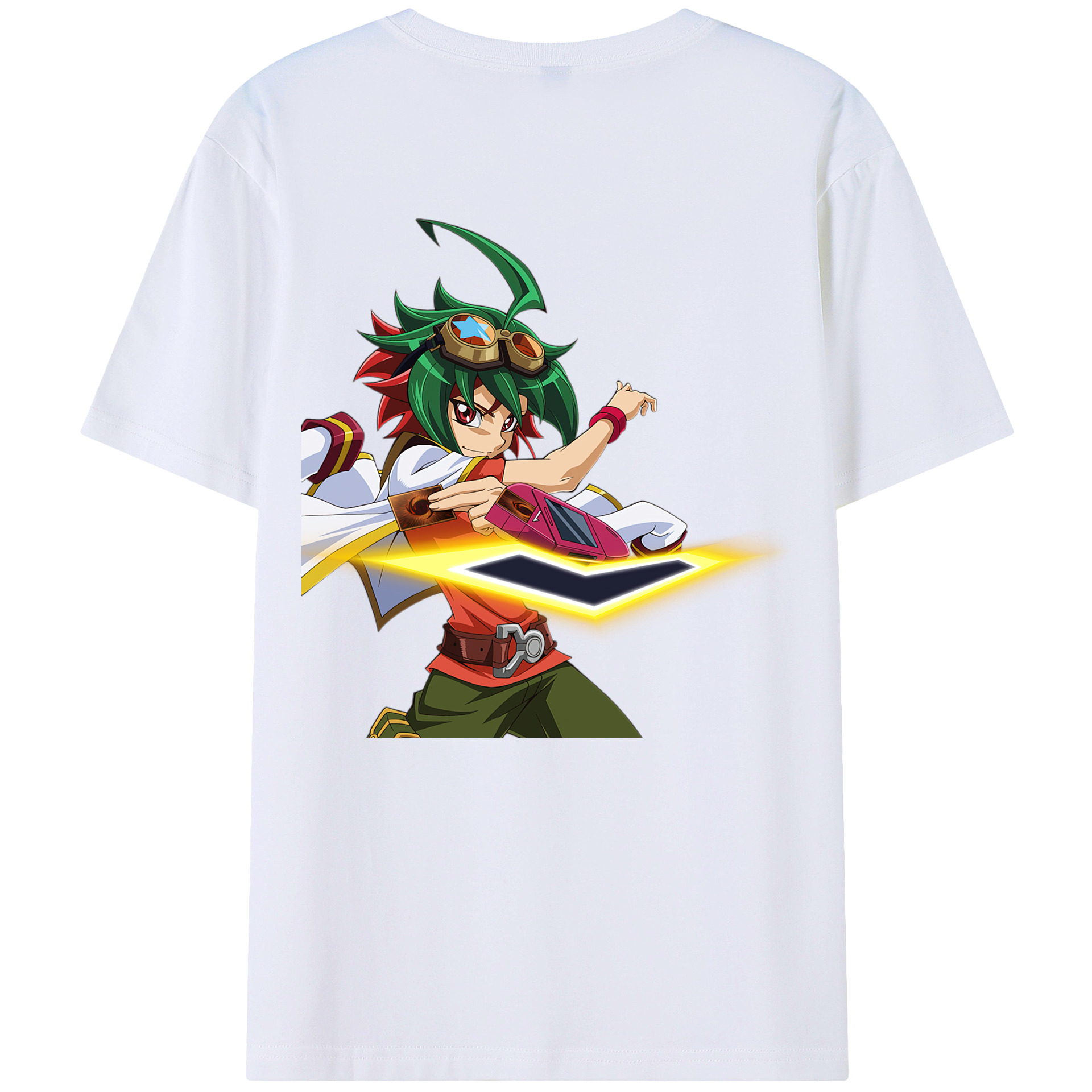 （画像用） 遊☆戯☆王 Yu-Gi-Oh! 綿100％ メンズ半袖Tシャツ（バックプリント） 通気性