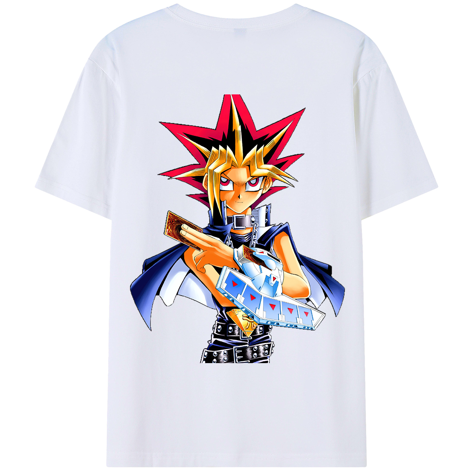 （画像用） 遊☆戯☆王 Yu-Gi-Oh! 綿100％ メンズ半袖Tシャツ（バックプリント） 通気性
