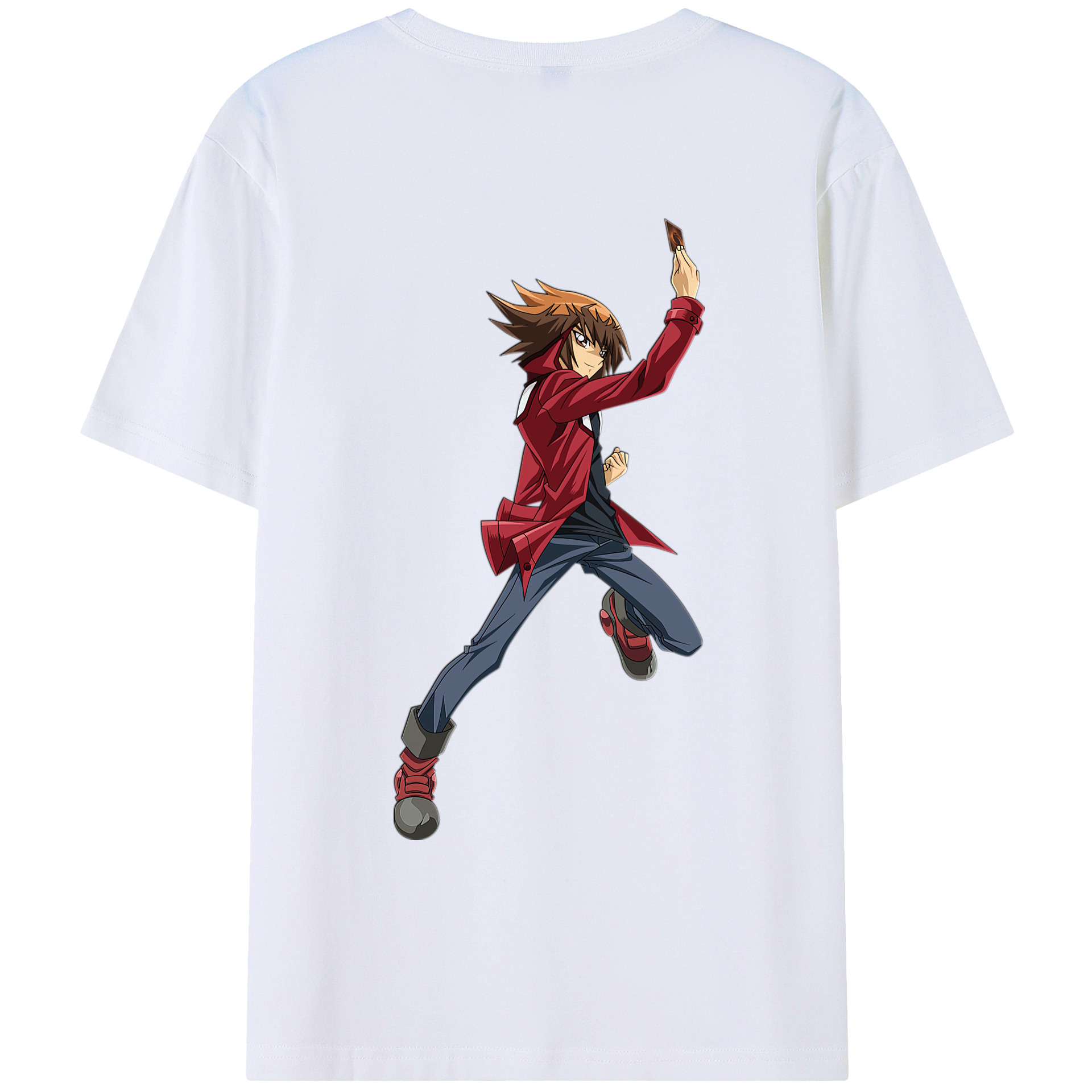 （画像用） 遊☆戯☆王 Yu-Gi-Oh! 綿100％ メンズ半袖Tシャツ（バックプリント） 通気性