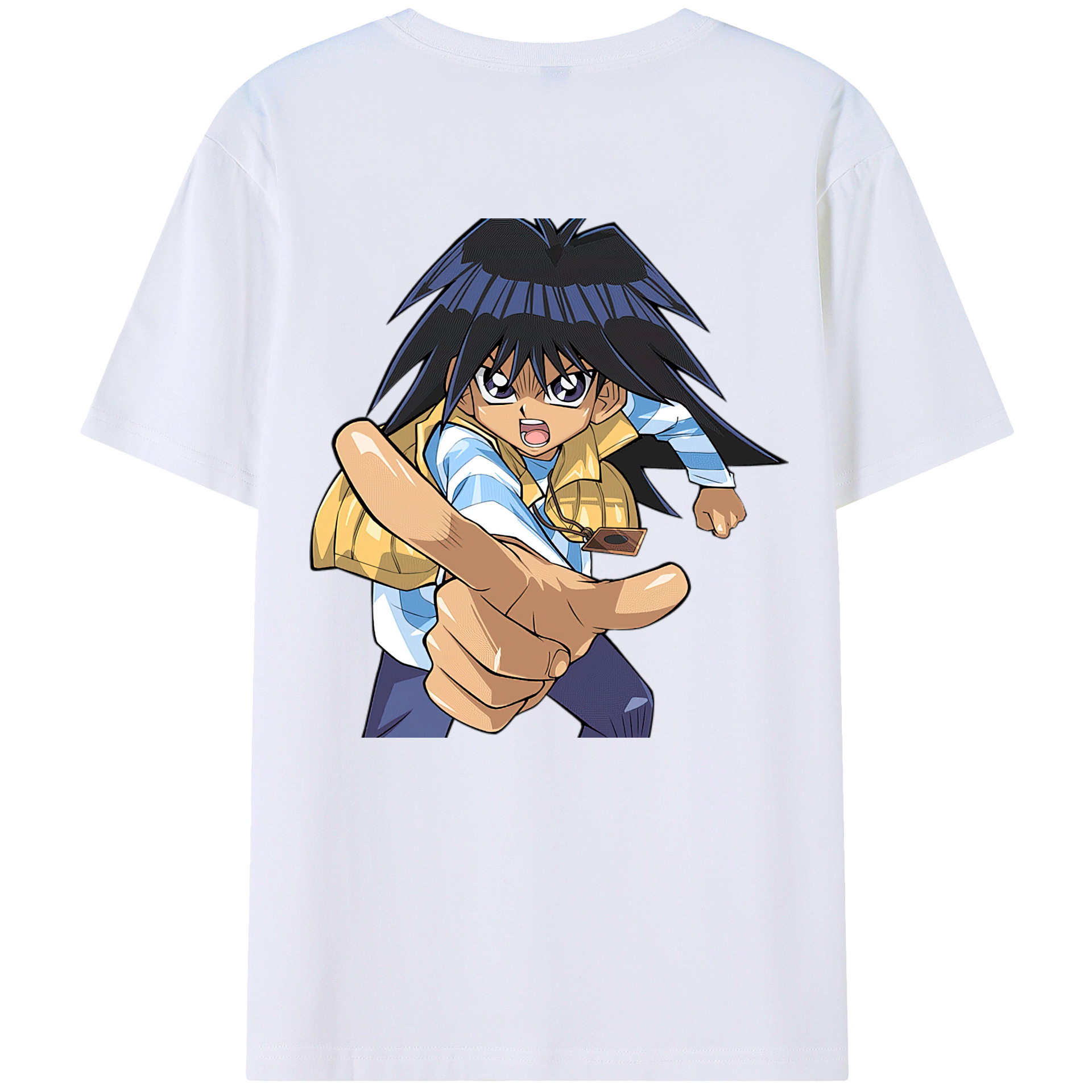 （画像用） 遊☆戯☆王 Yu-Gi-Oh! 綿100％ メンズ半袖Tシャツ（バックプリント） 通気性