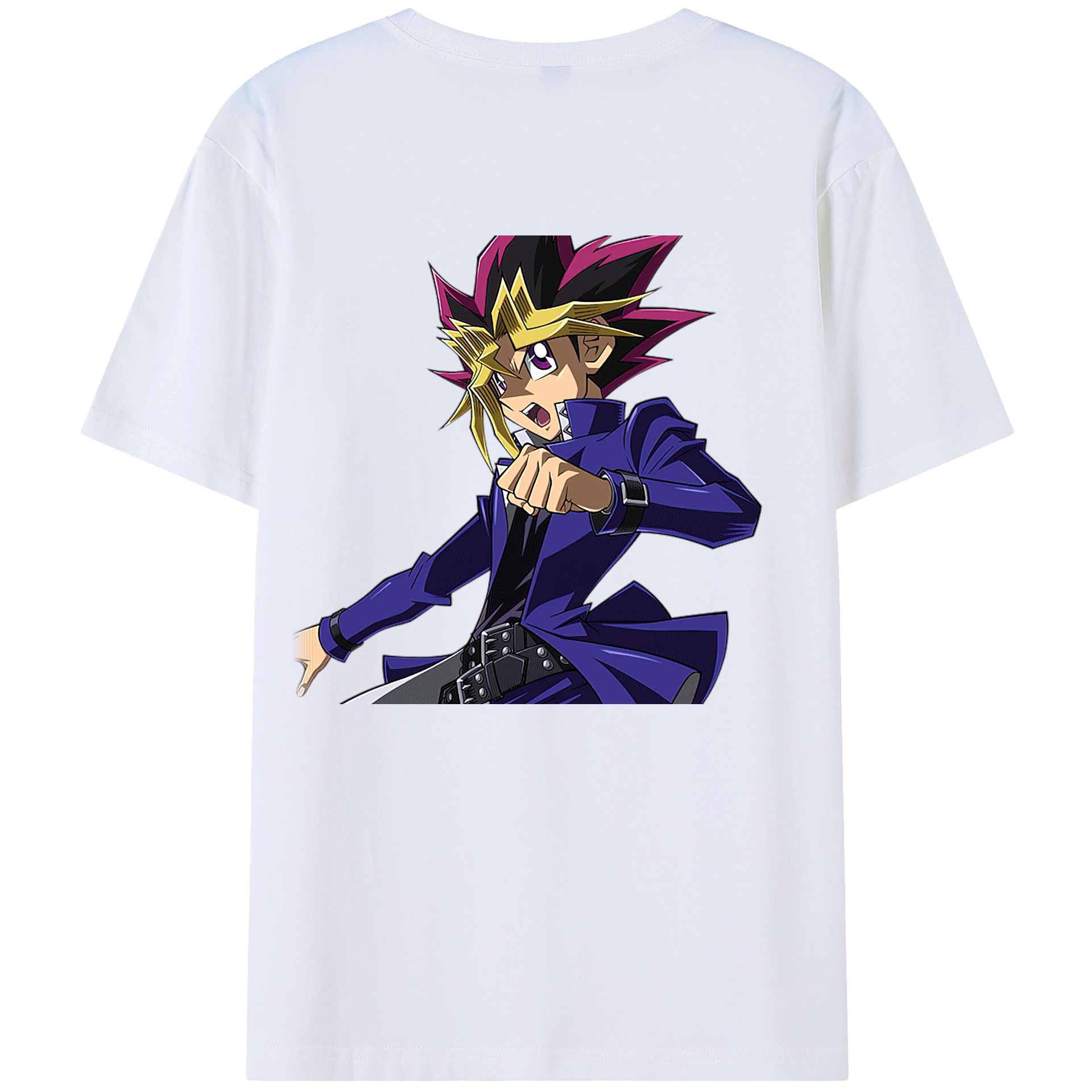 （画像用） 遊☆戯☆王 Yu-Gi-Oh! 綿100％ メンズ半袖Tシャツ（バックプリント） 通気性