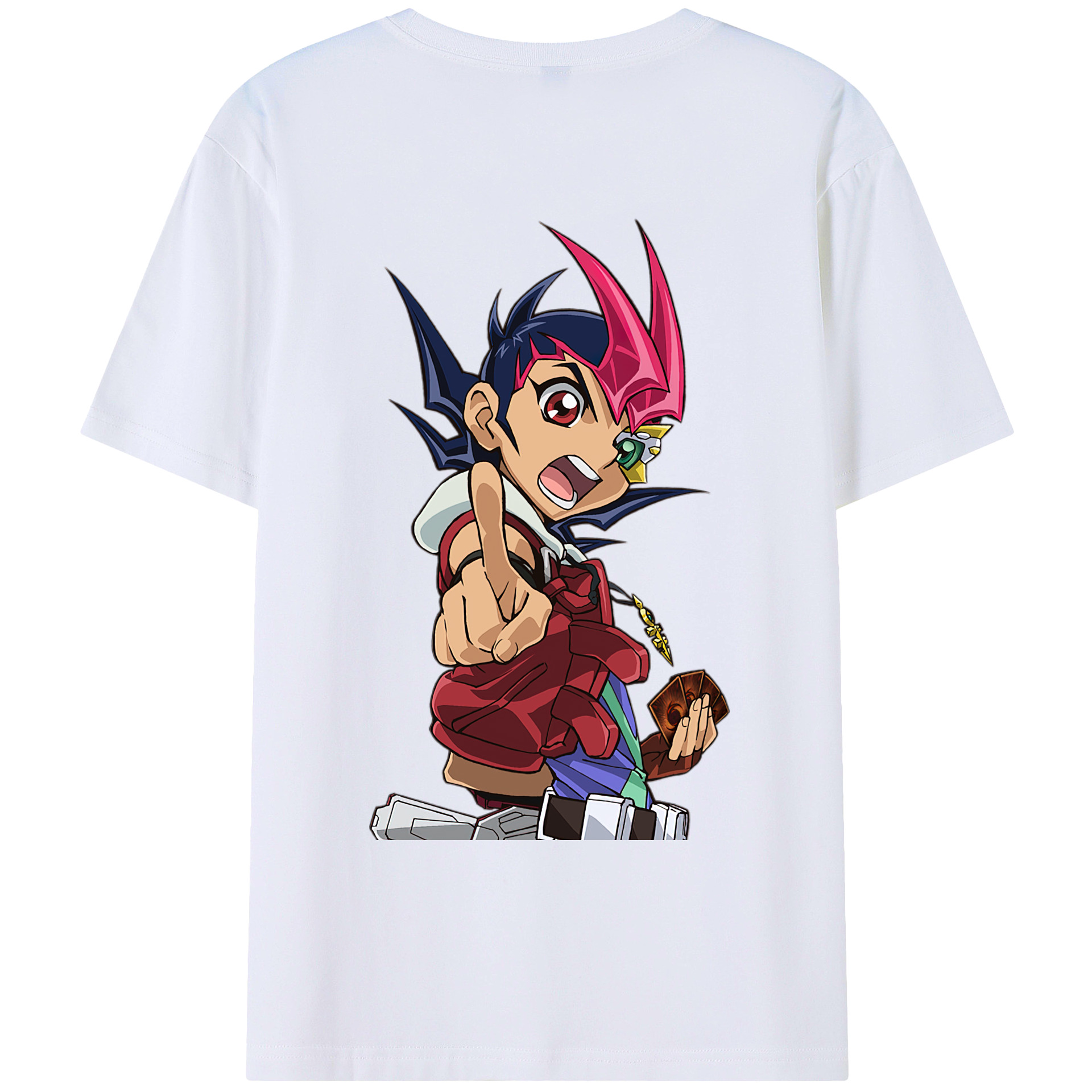 （画像用） 遊☆戯☆王 Yu-Gi-Oh! 綿100％ メンズ半袖Tシャツ（バックプリント） 通気性