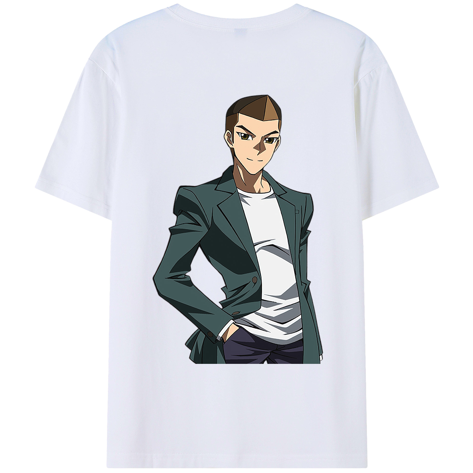 （画像用） 遊☆戯☆王 Yu-Gi-Oh! 綿100％ メンズ半袖Tシャツ（バックプリント） 通気性