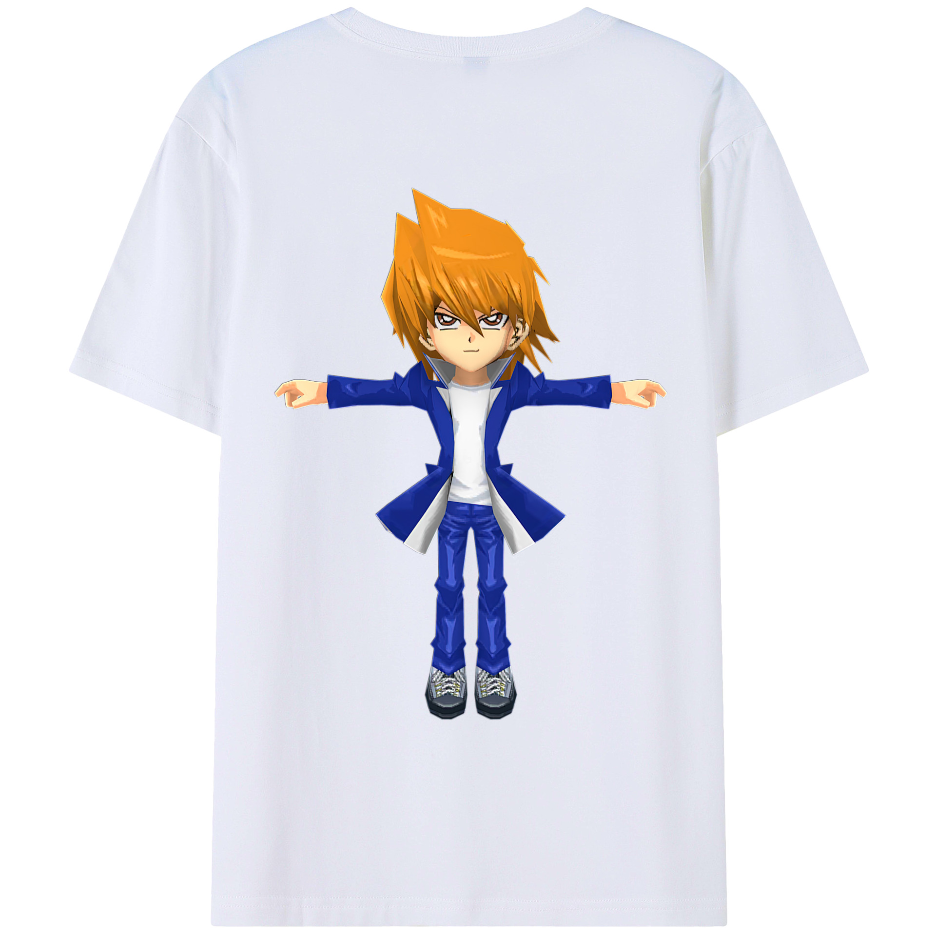 （画像用） 遊☆戯☆王 Yu-Gi-Oh! 綿100％ メンズ半袖Tシャツ（バックプリント） 通気性