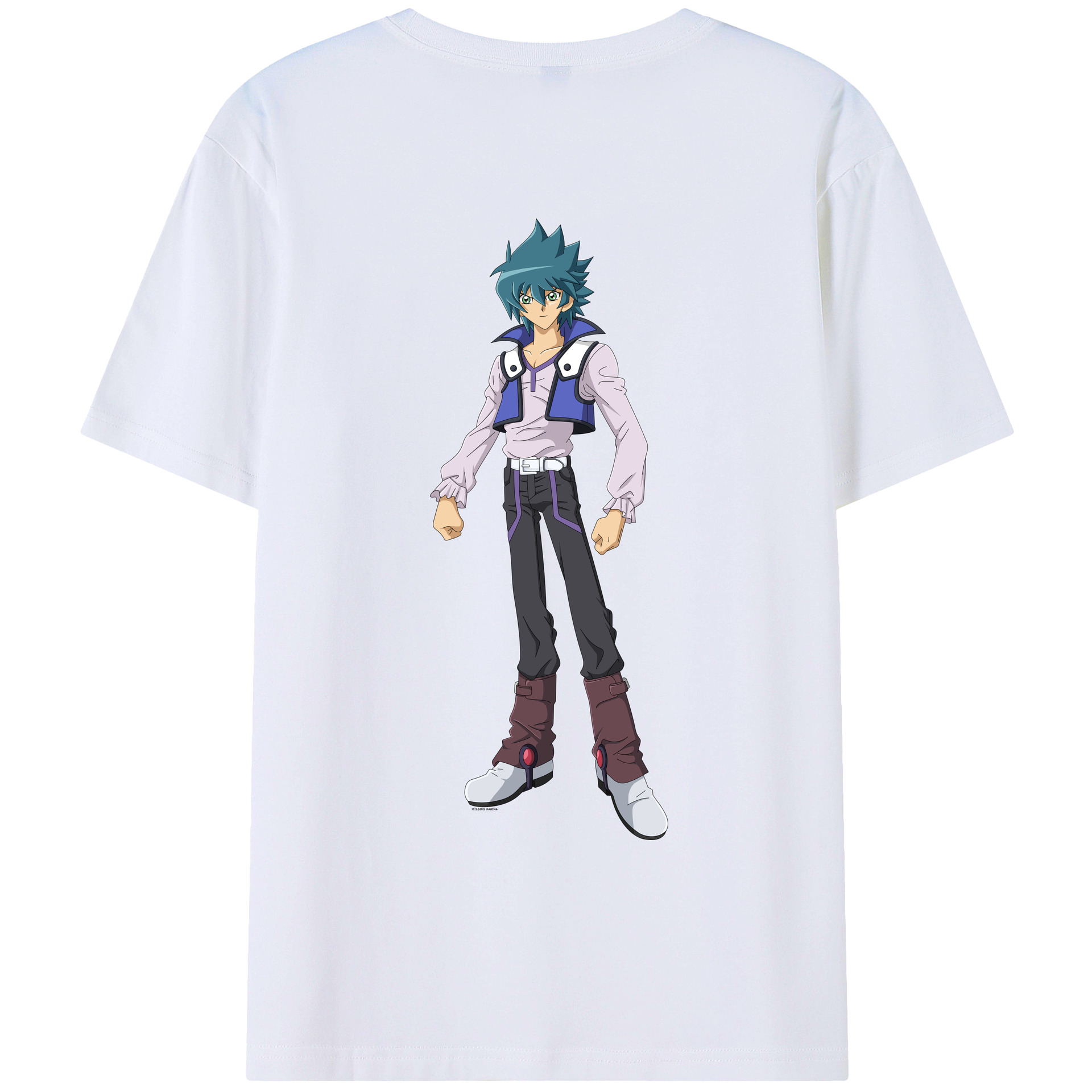 （画像用） 遊☆戯☆王 Yu-Gi-Oh! 綿100％ メンズ半袖Tシャツ（バックプリント） 通気性
