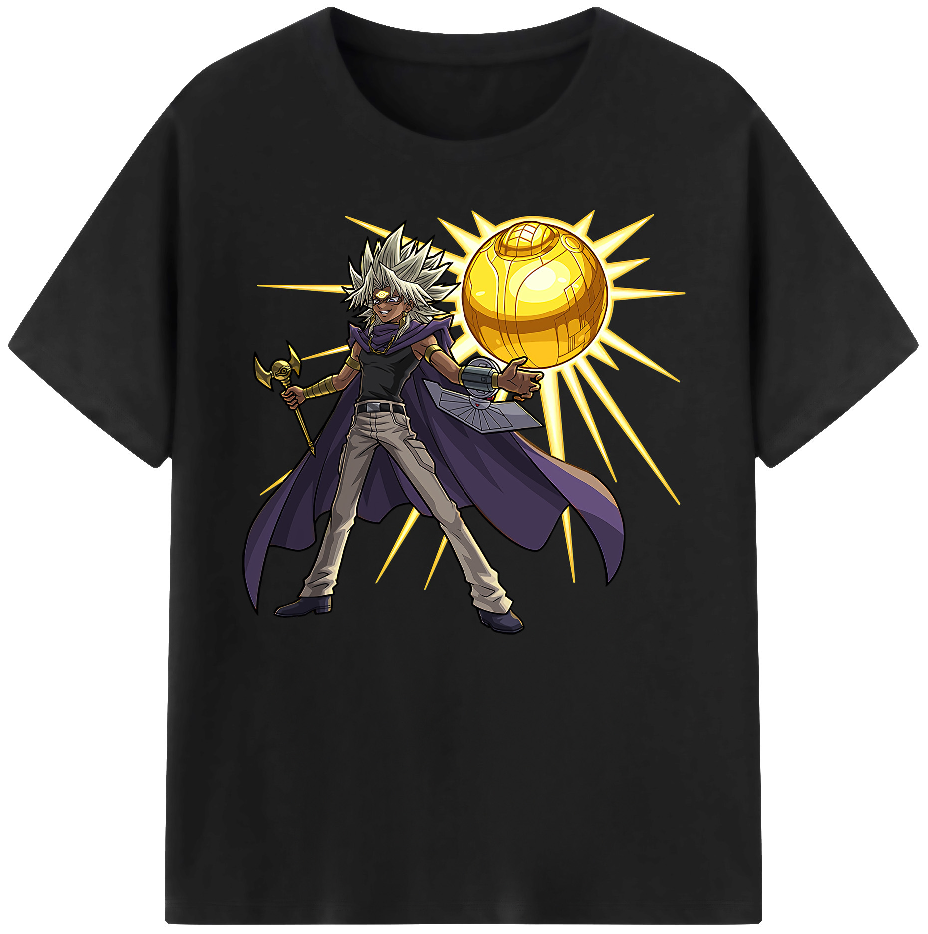 （画像用） 遊☆戯☆王 Yu-Gi-Oh! 綿100％ メンズ半袖Tシャツ｜肌触りやわらか＆通気性