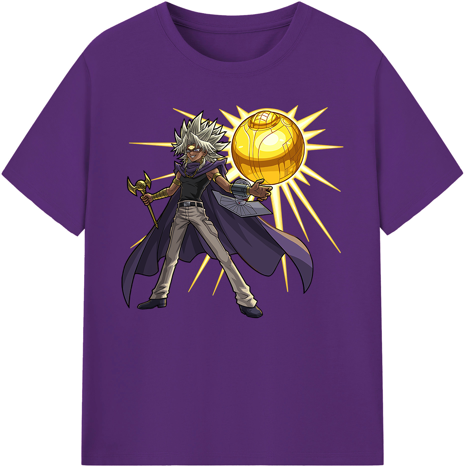 （画像用） 遊☆戯☆王 Yu-Gi-Oh! 綿100％ メンズ半袖Tシャツ｜肌触りやわらか＆通気性