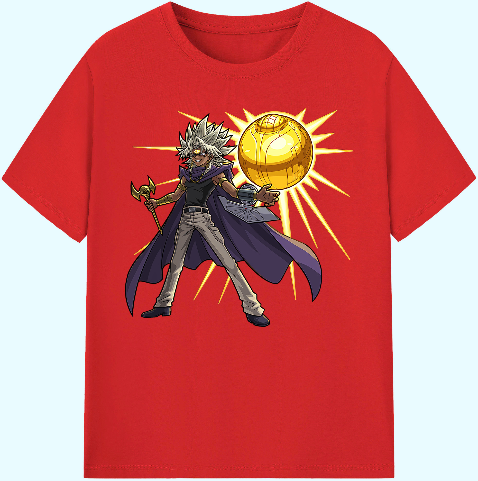 （画像用） 遊☆戯☆王 Yu-Gi-Oh! 綿100％ メンズ半袖Tシャツ｜肌触りやわらか＆通気性