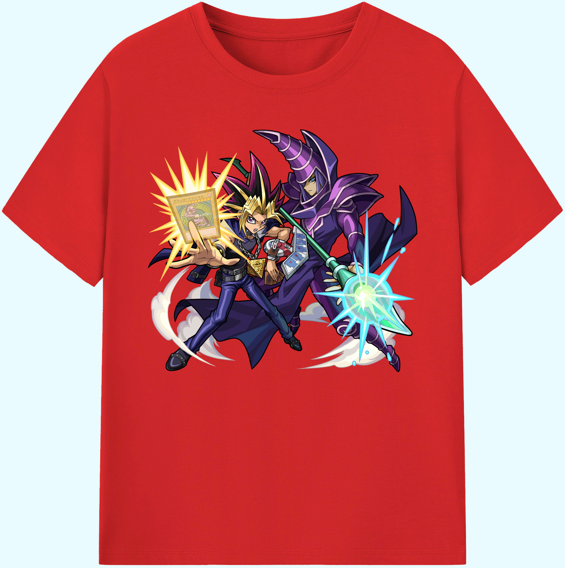 （画像用） 遊☆戯☆王 Yu-Gi-Oh! 綿100％ メンズ半袖Tシャツ｜肌触りやわらか＆通気性