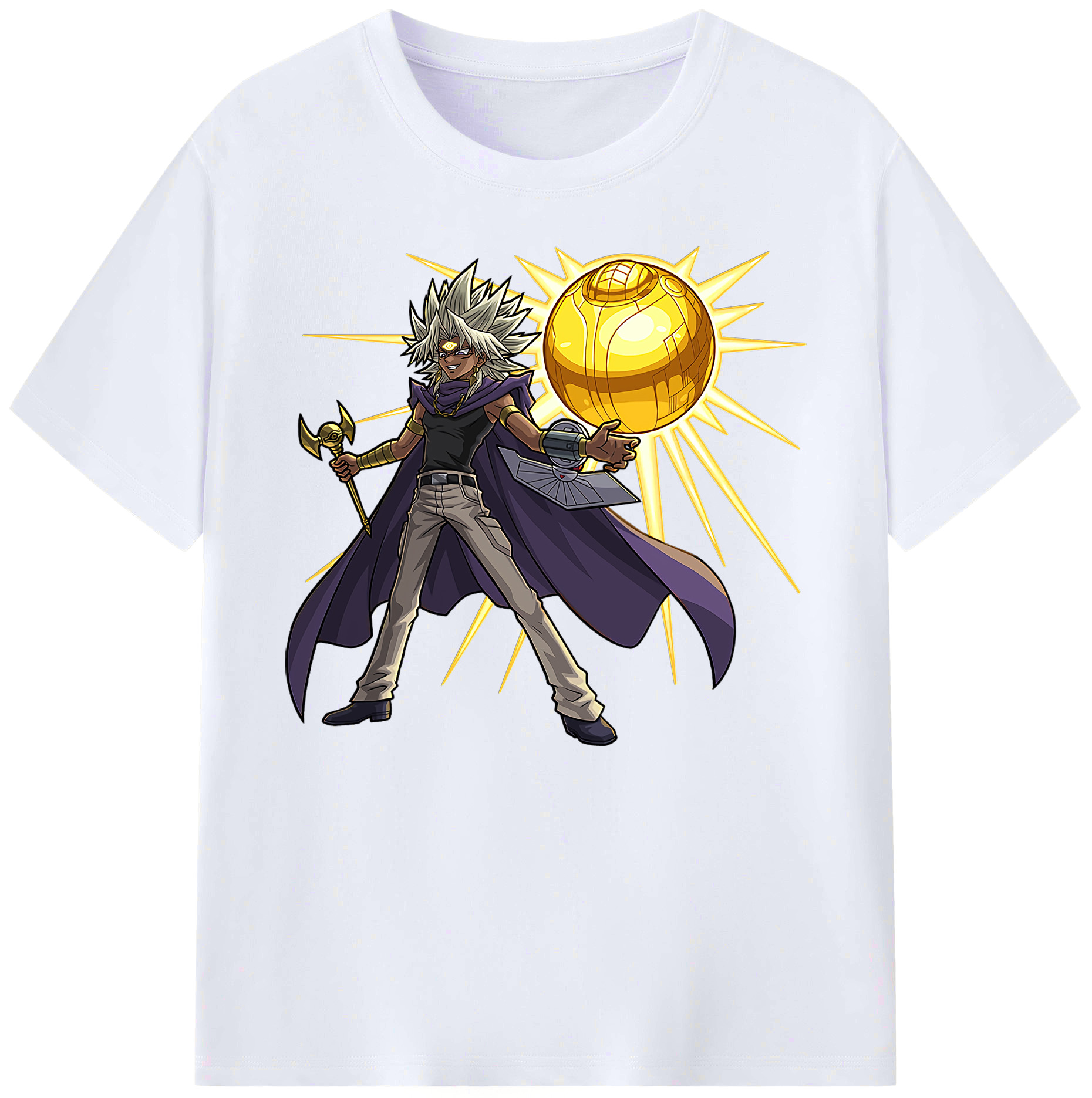 （画像用） 遊☆戯☆王 Yu-Gi-Oh! 綿100％ メンズ半袖Tシャツ｜肌触りやわらか＆通気性
