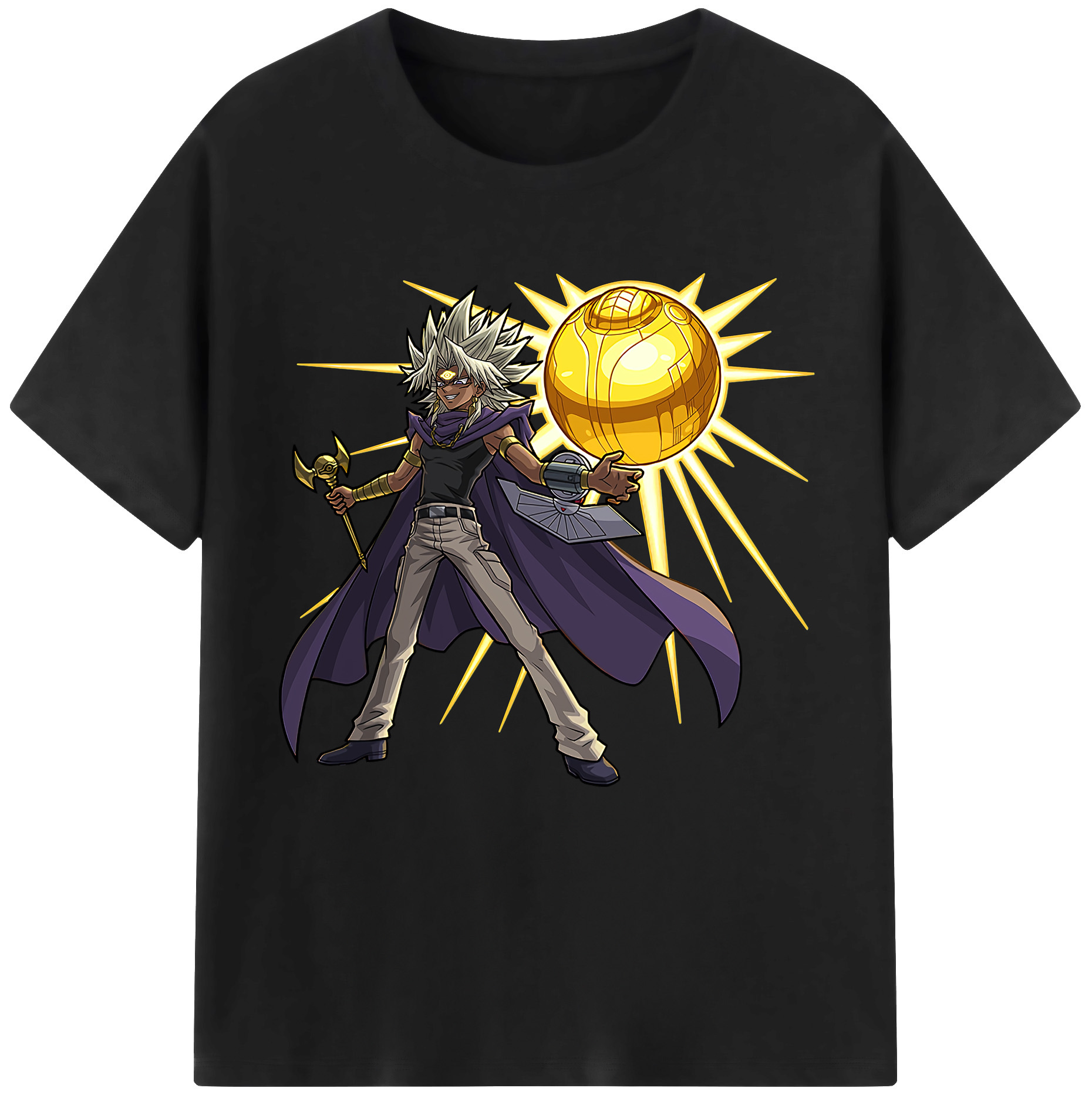 （画像用） 遊☆戯☆王 Yu-Gi-Oh! レディースカジュアルプリントTシャツ（綿100％）