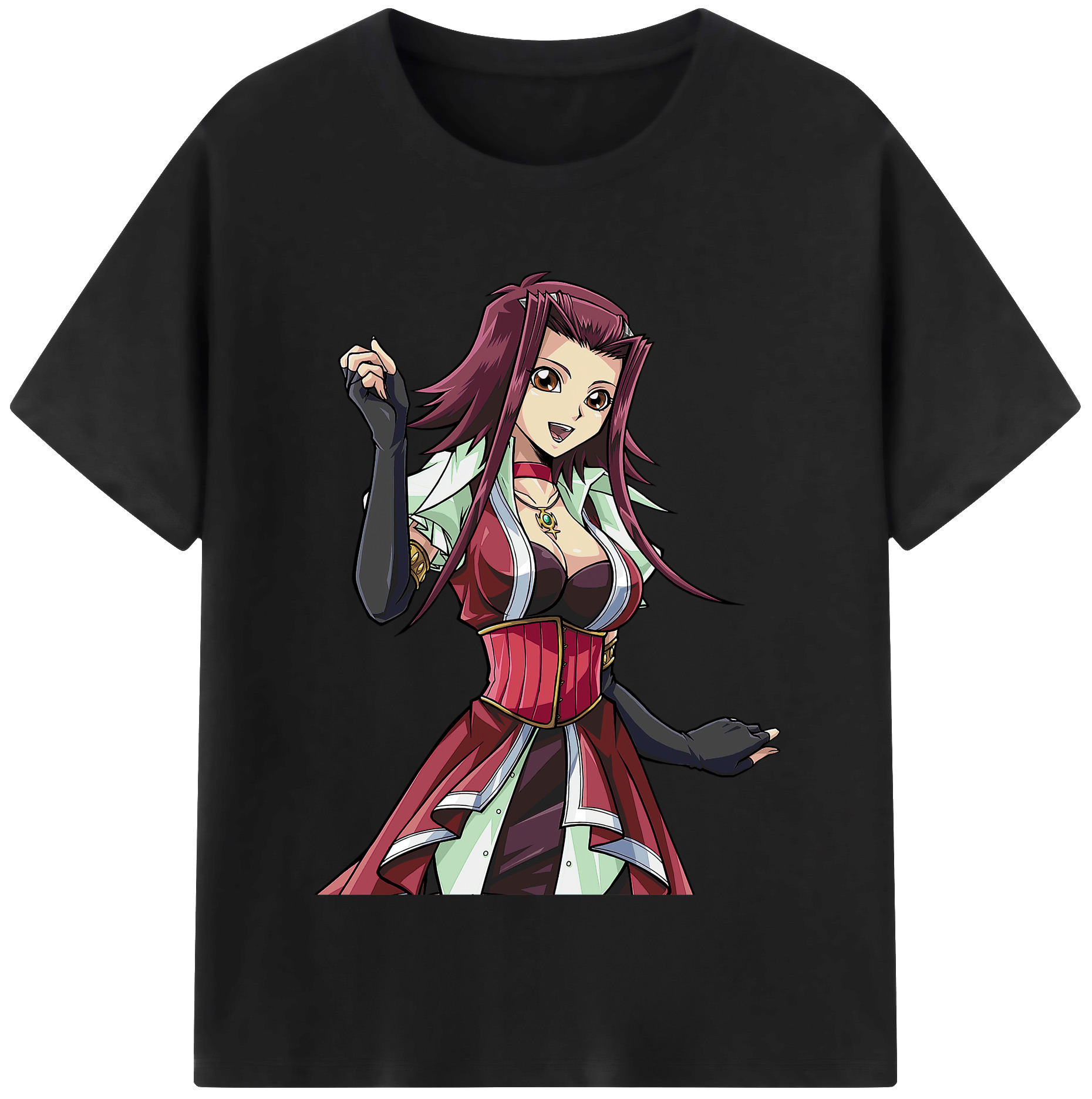 （画像用） 遊☆戯☆王 Yu-Gi-Oh! レディースカジュアルプリントTシャツ（綿100％）