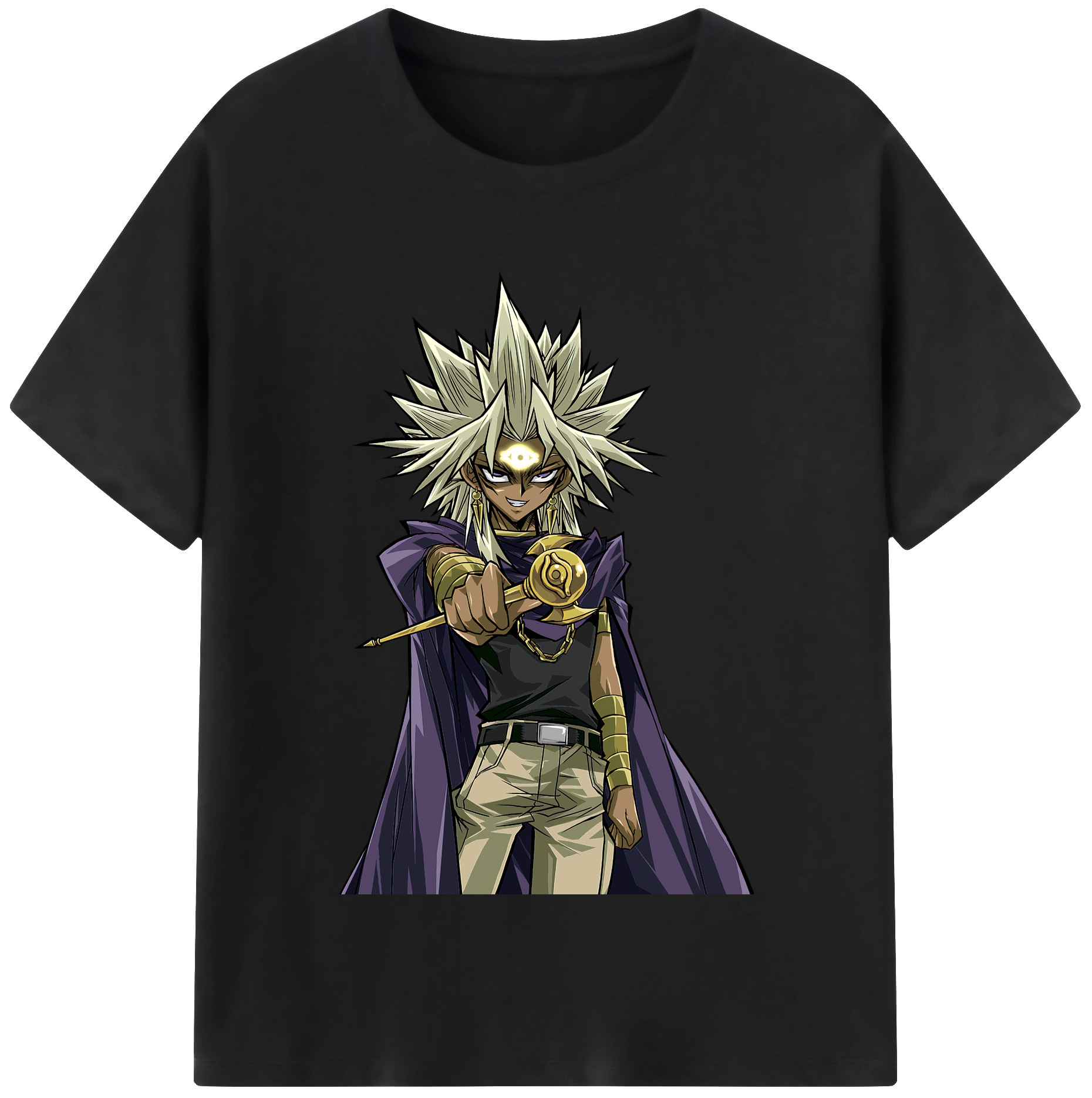 （画像用） 遊☆戯☆王 Yu-Gi-Oh! レディースカジュアルプリントTシャツ（綿100％）