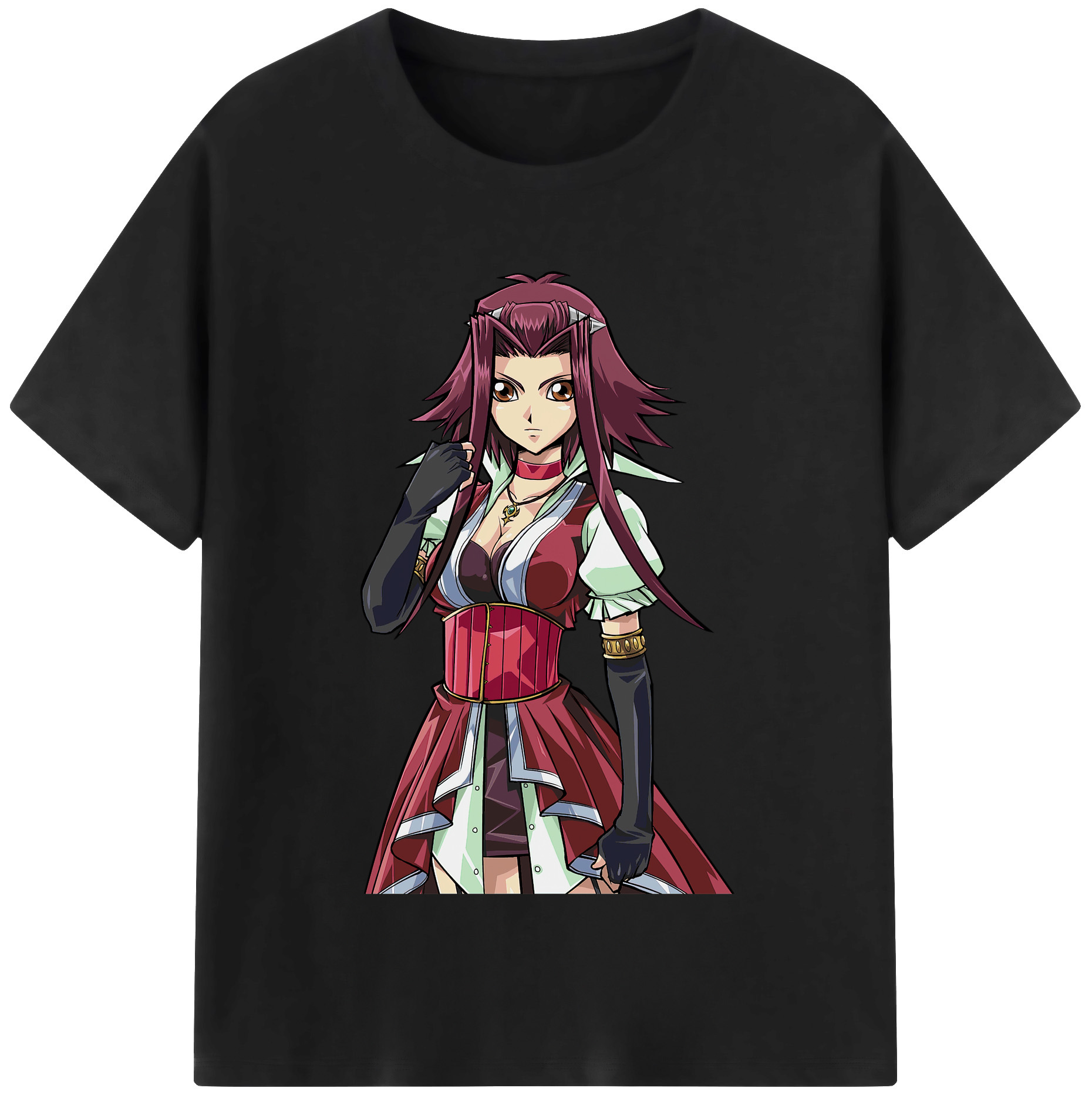 （画像用） 遊☆戯☆王 Yu-Gi-Oh! レディースカジュアルプリントTシャツ（綿100％）