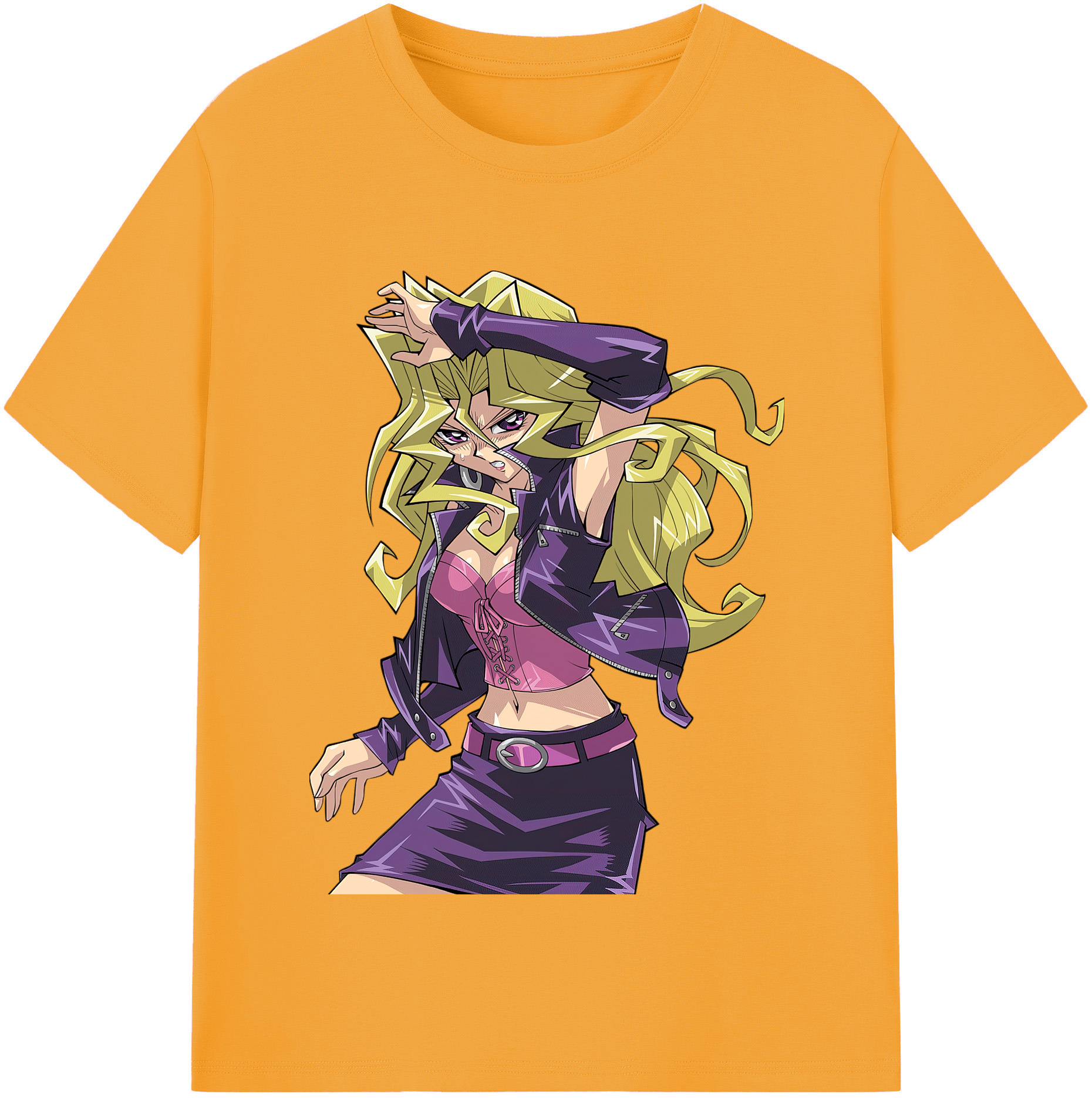 （画像用） 遊☆戯☆王 Yu-Gi-Oh! レディースカジュアルプリントTシャツ（綿100％）