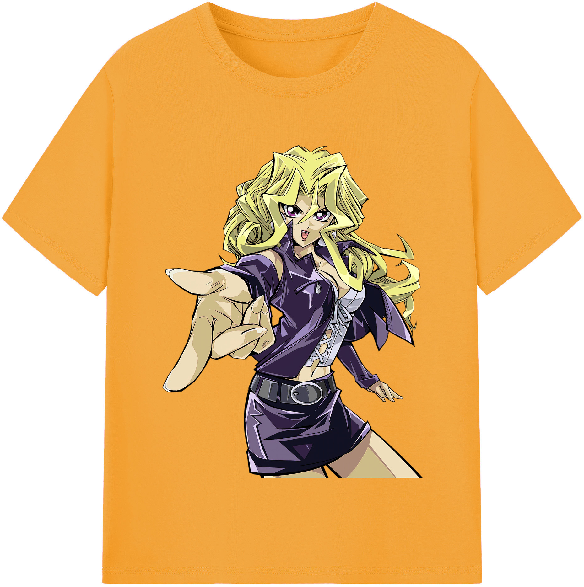 （画像用） 遊☆戯☆王 Yu-Gi-Oh! レディースカジュアルプリントTシャツ（綿100％）