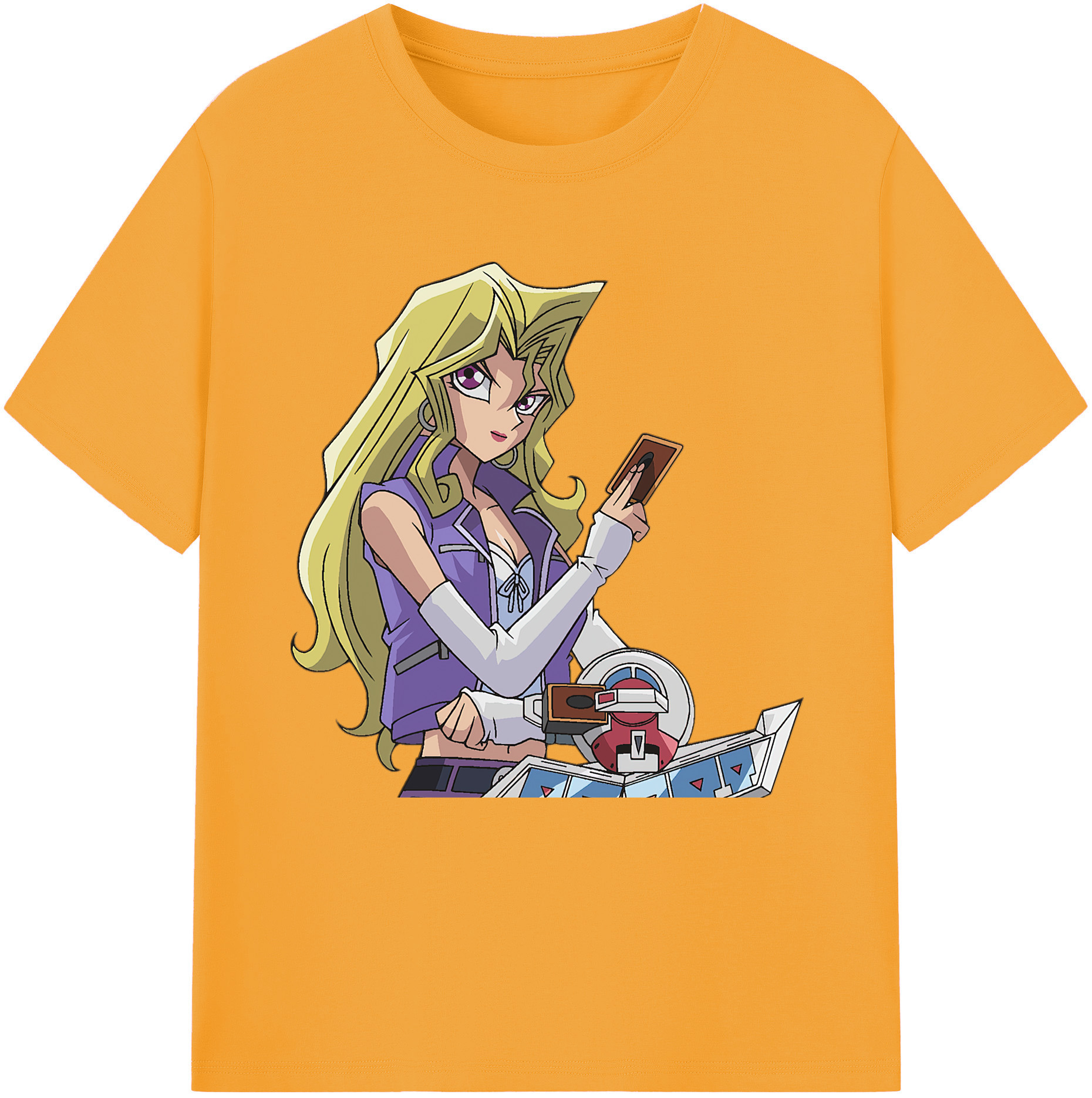 （画像用） 遊☆戯☆王 Yu-Gi-Oh! レディースカジュアルプリントTシャツ（綿100％）