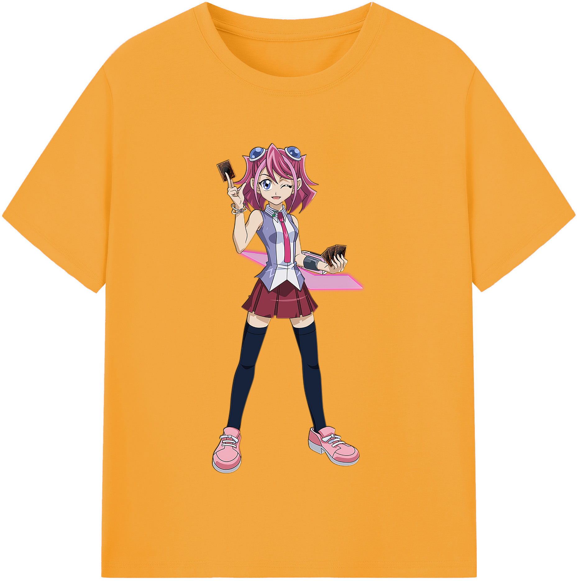 （画像用） 遊☆戯☆王 Yu-Gi-Oh! レディースカジュアルプリントTシャツ（綿100％）