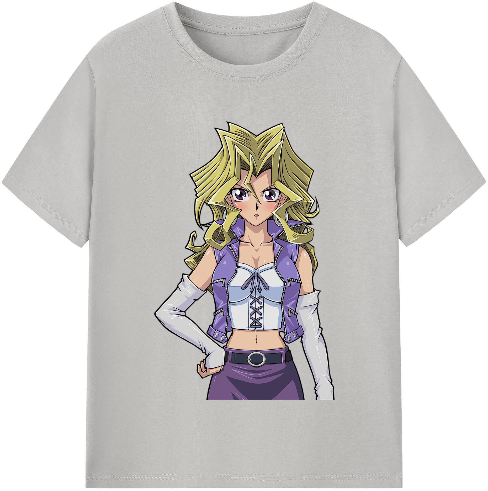 （画像用） 遊☆戯☆王 Yu-Gi-Oh! レディースカジュアルプリントTシャツ（綿100％）