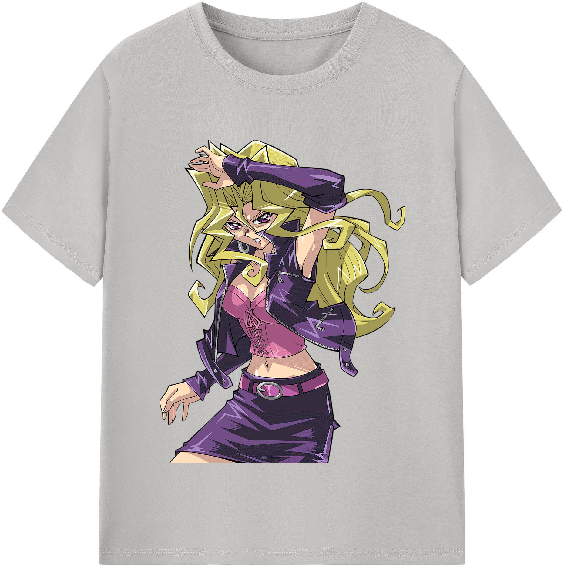 （画像用） 遊☆戯☆王 Yu-Gi-Oh! レディースカジュアルプリントTシャツ（綿100％）