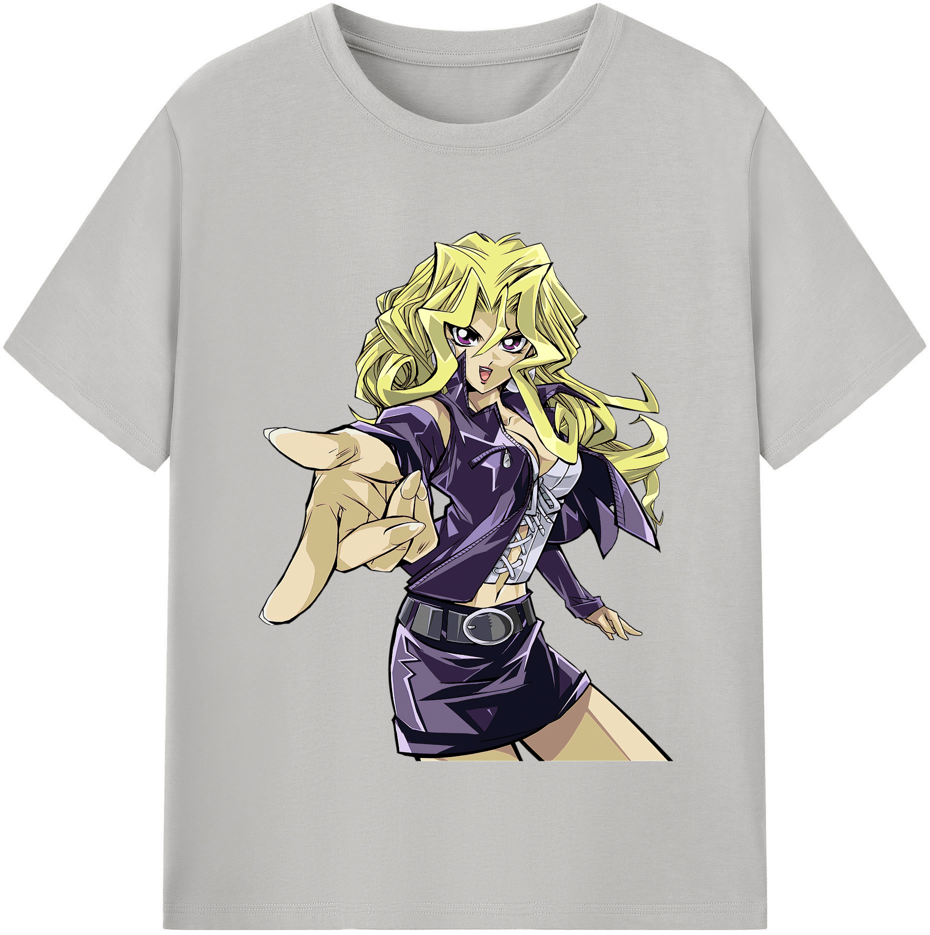 （画像用） 遊☆戯☆王 Yu-Gi-Oh! レディースカジュアルプリントTシャツ（綿100％）