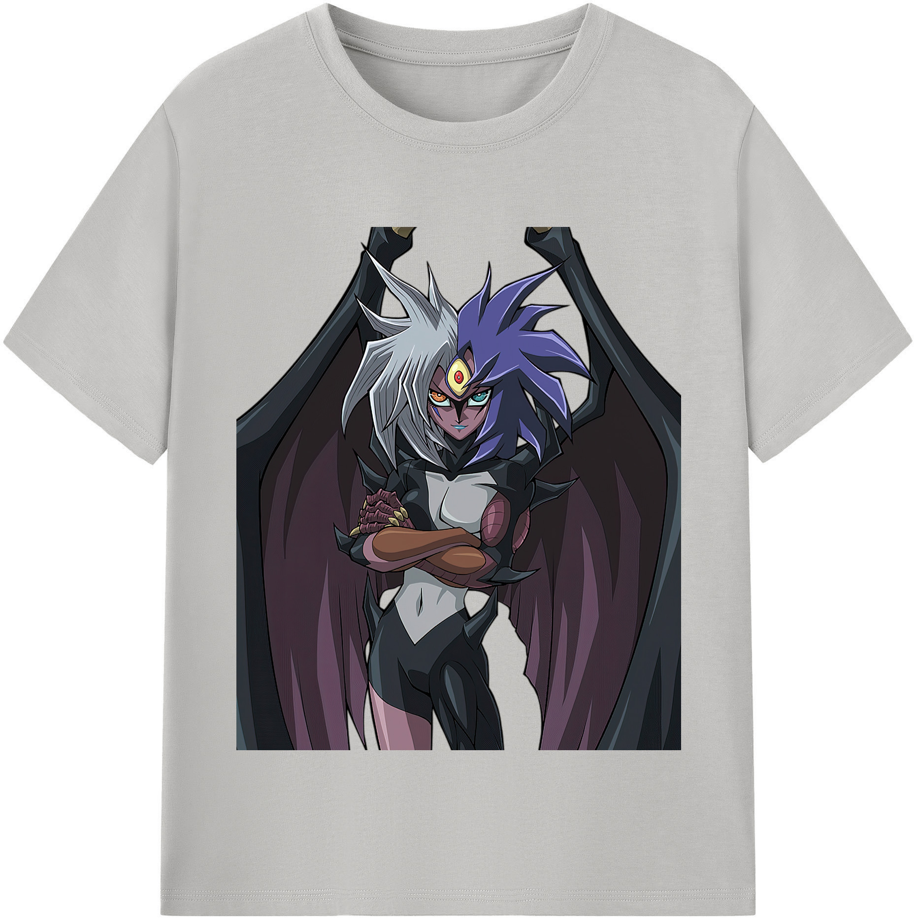 （画像用） 遊☆戯☆王 Yu-Gi-Oh! レディースカジュアルプリントTシャツ（綿100％）