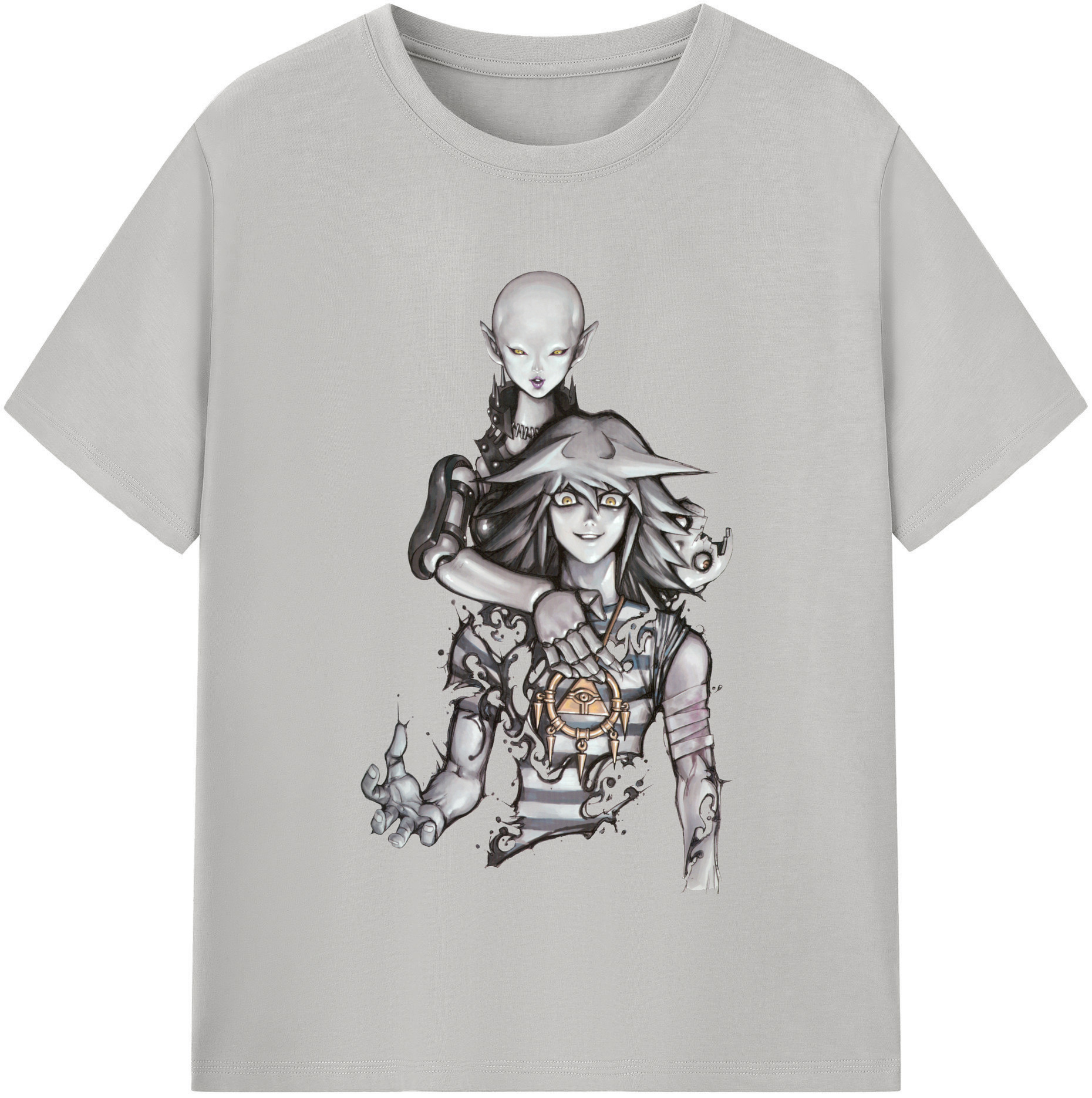 （画像用） 遊☆戯☆王 Yu-Gi-Oh! レディースカジュアルプリントTシャツ（綿100％）