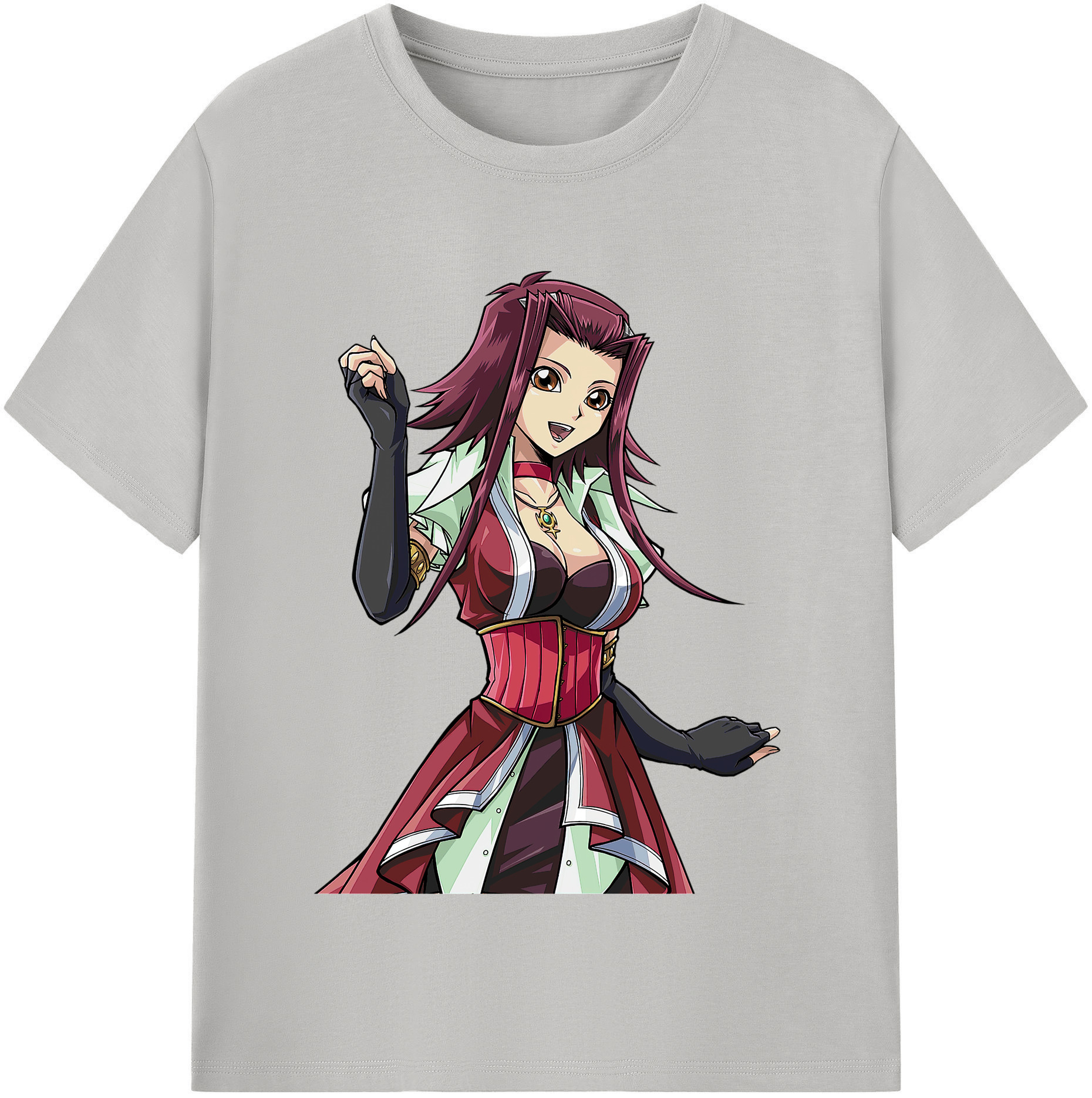 （画像用） 遊☆戯☆王 Yu-Gi-Oh! レディースカジュアルプリントTシャツ（綿100％）