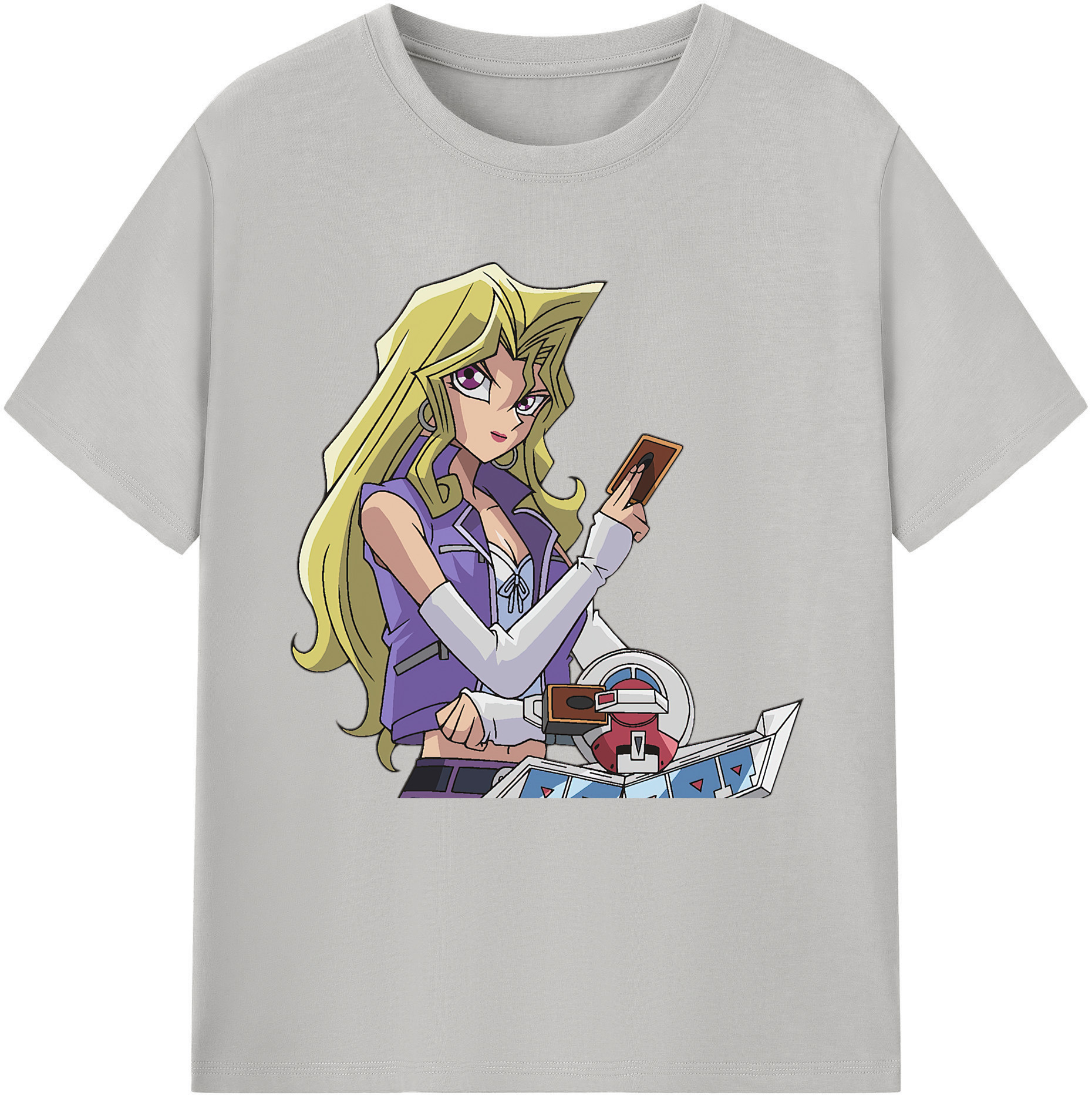 （画像用） 遊☆戯☆王 Yu-Gi-Oh! レディースカジュアルプリントTシャツ（綿100％）