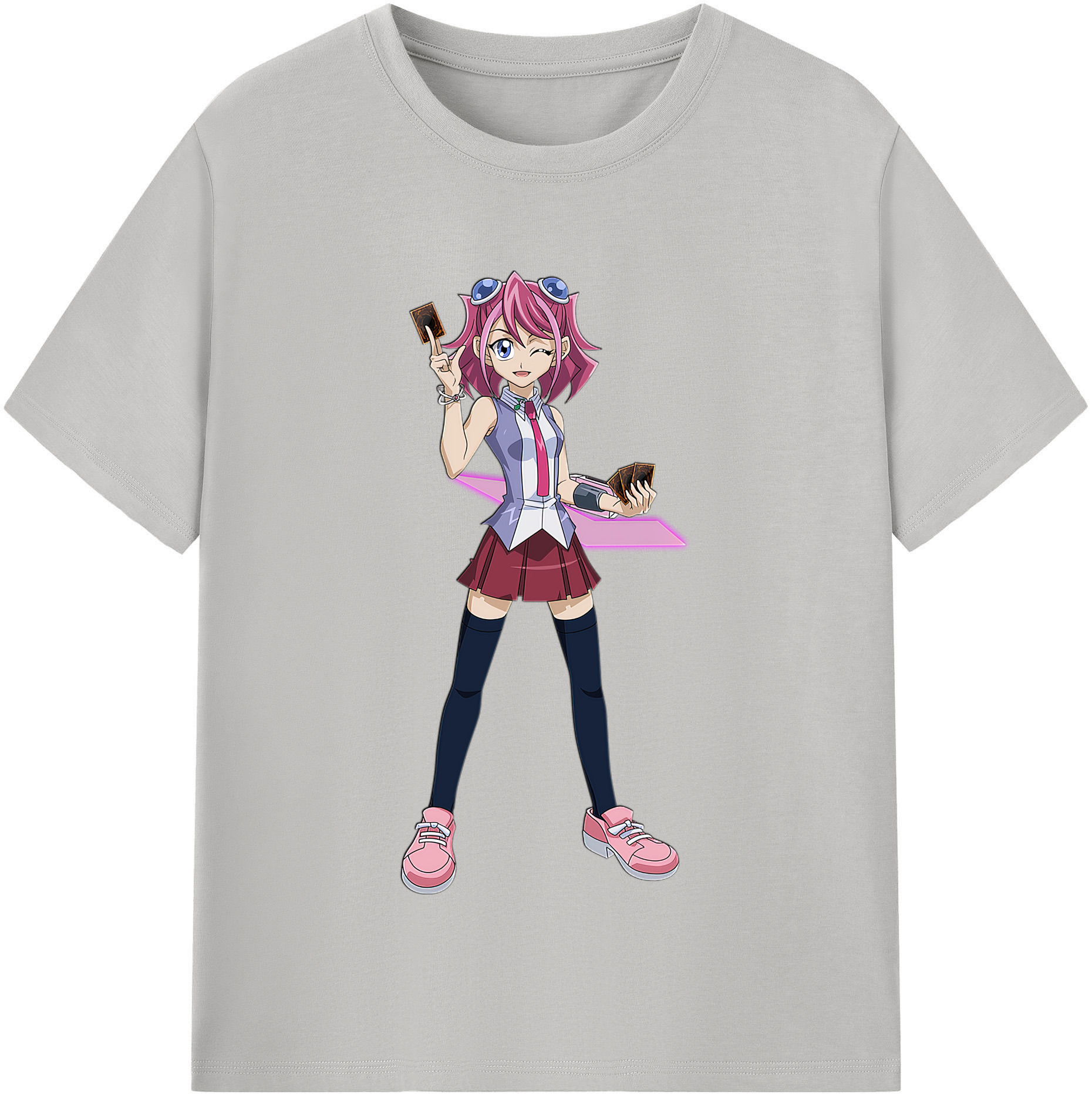（画像用） 遊☆戯☆王 Yu-Gi-Oh! レディースカジュアルプリントTシャツ（綿100％）