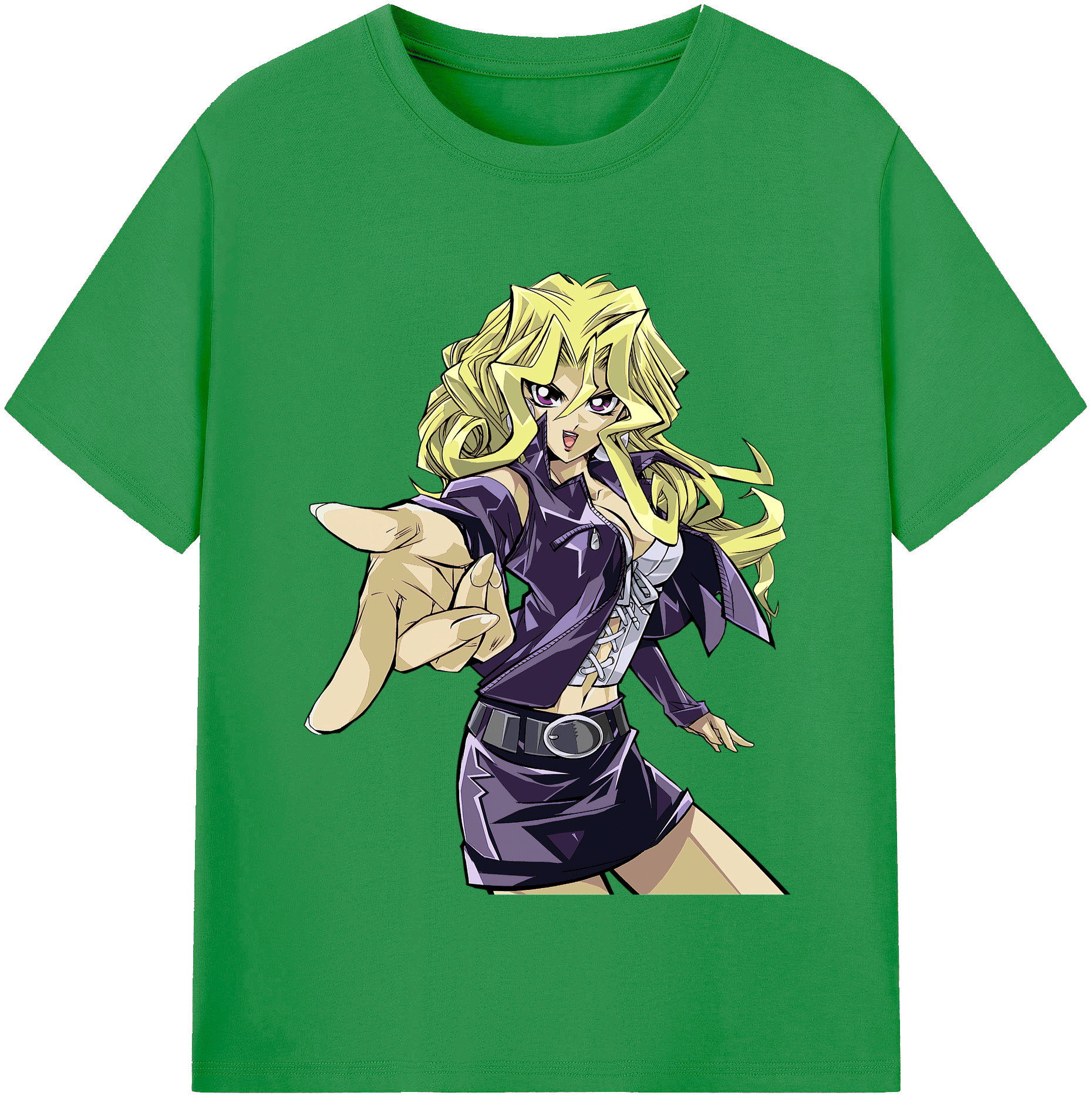 （画像用） 遊☆戯☆王 Yu-Gi-Oh! レディースカジュアルプリントTシャツ（綿100％）