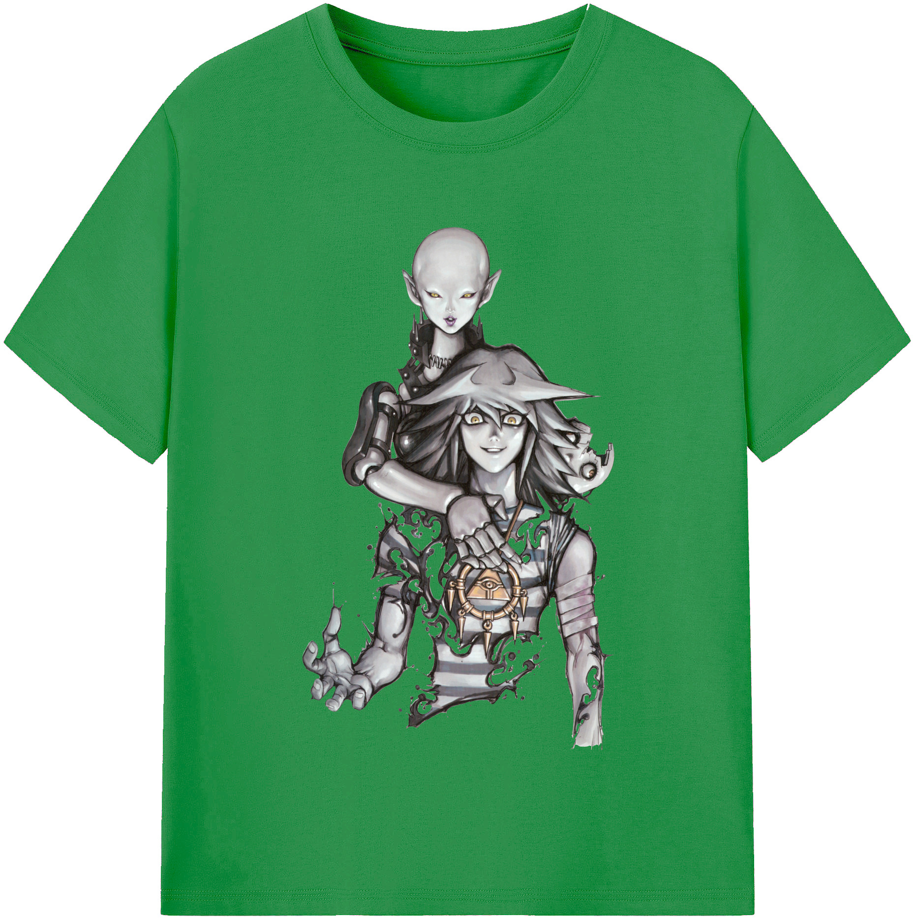 （画像用） 遊☆戯☆王 Yu-Gi-Oh! レディースカジュアルプリントTシャツ（綿100％）
