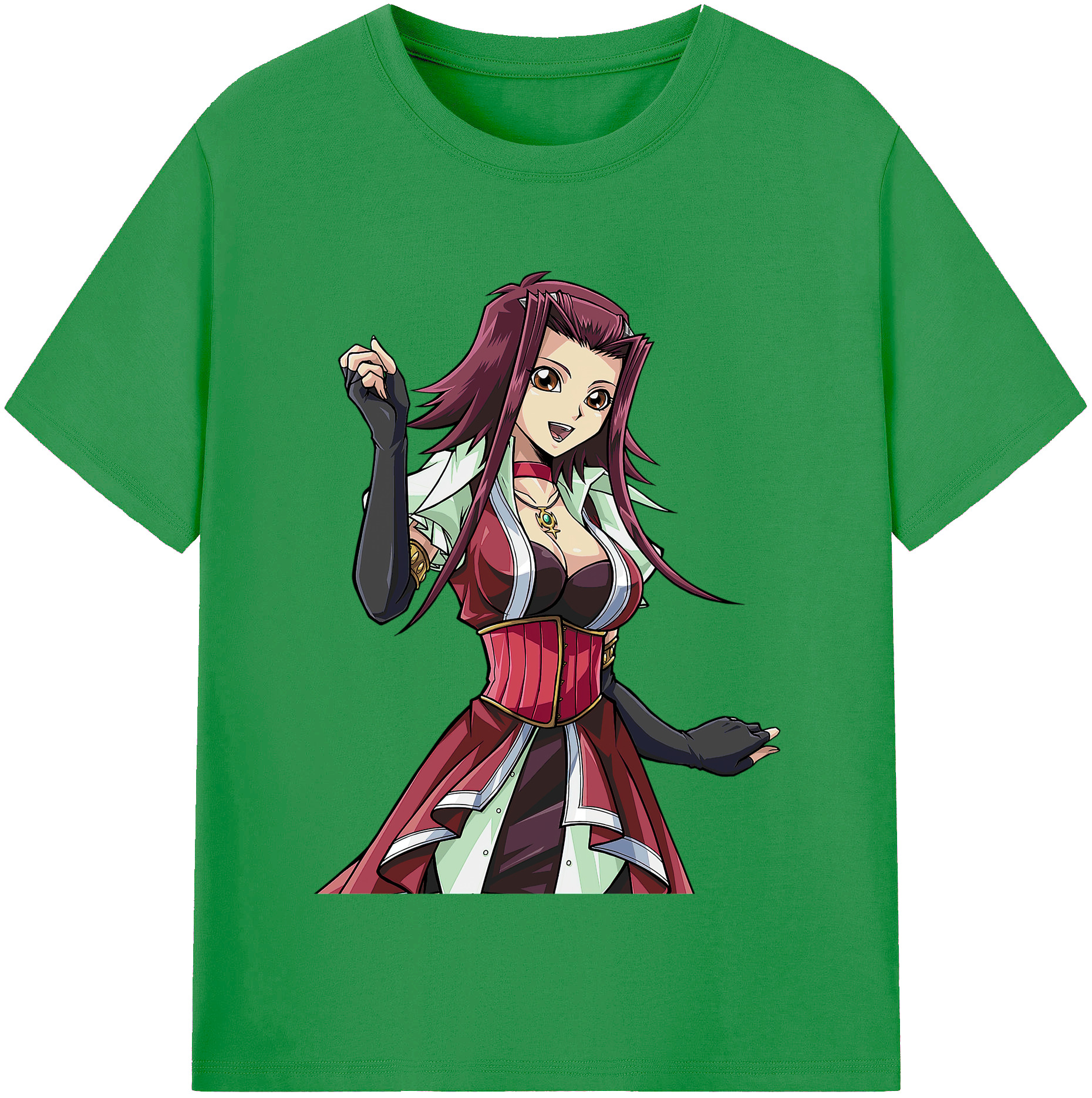 （画像用） 遊☆戯☆王 Yu-Gi-Oh! レディースカジュアルプリントTシャツ（綿100％）