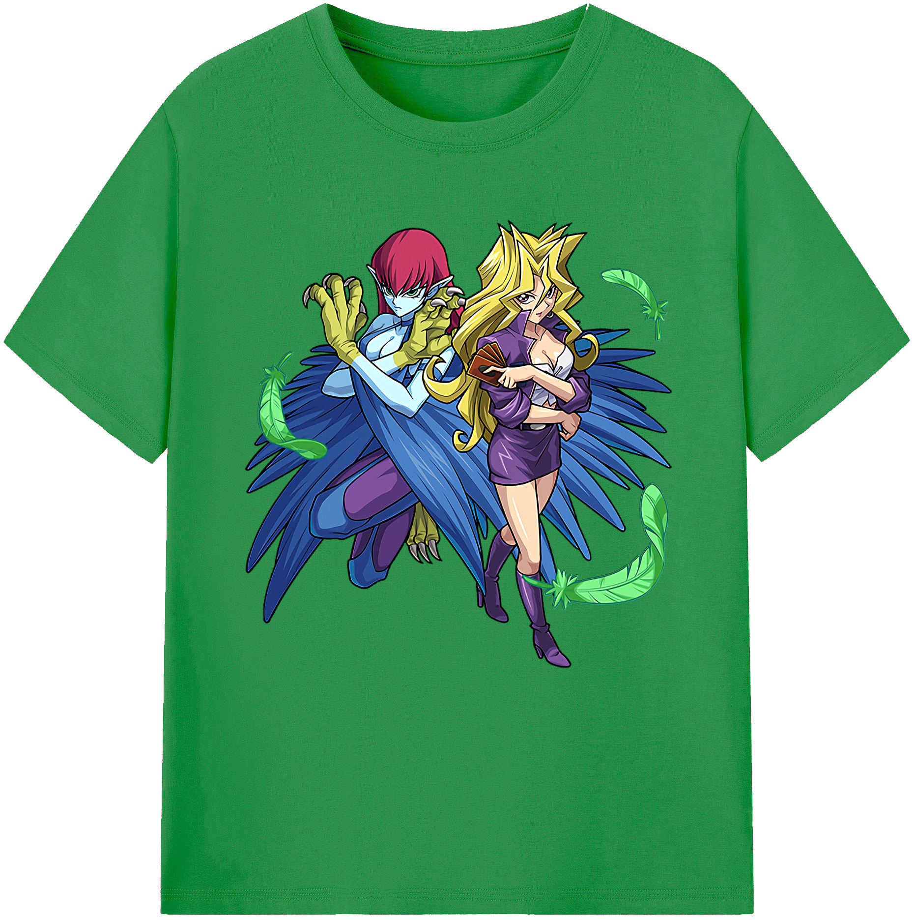 （画像用） 遊☆戯☆王 Yu-Gi-Oh! レディースカジュアルプリントTシャツ（綿100％）
