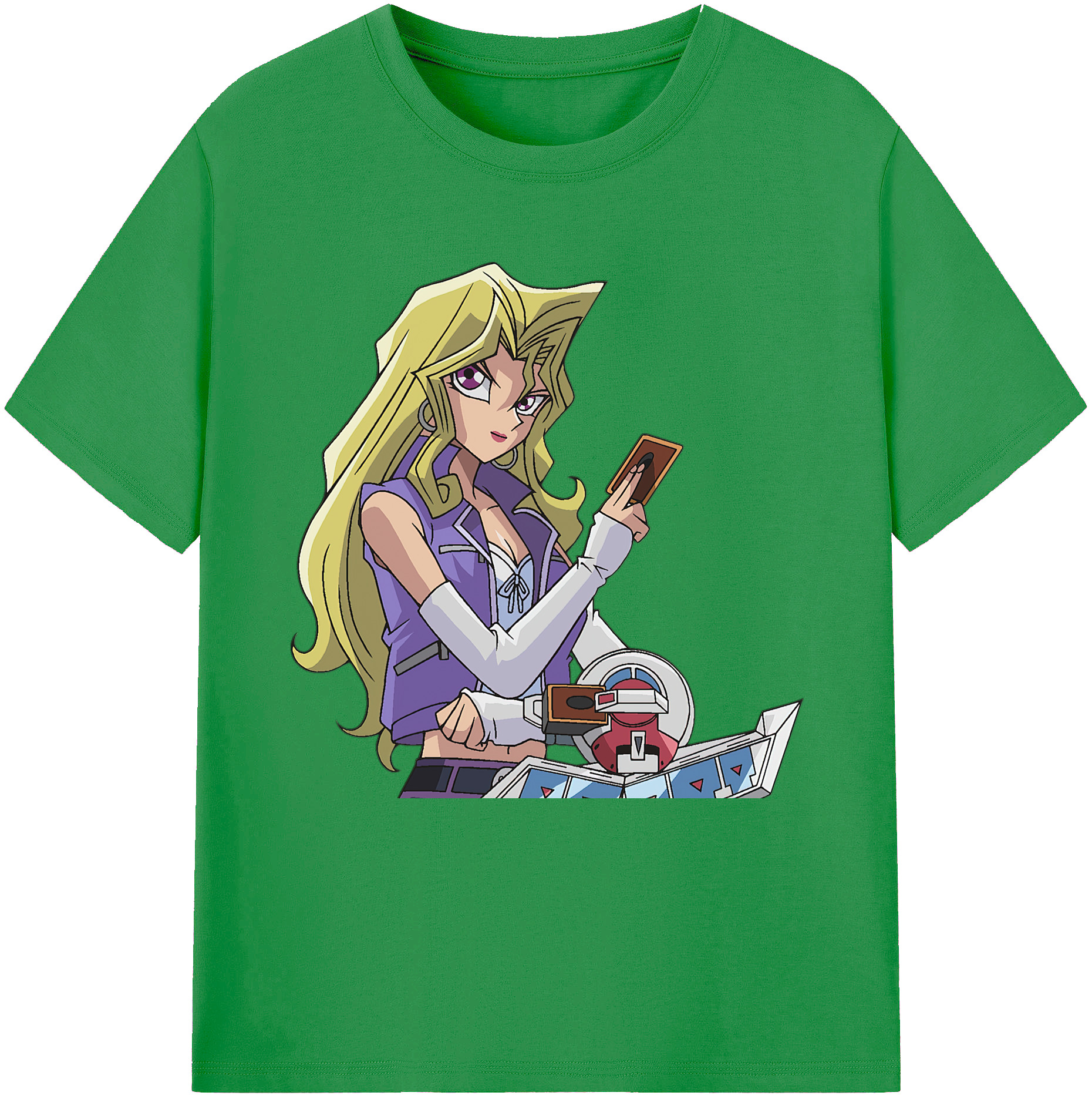 （画像用） 遊☆戯☆王 Yu-Gi-Oh! レディースカジュアルプリントTシャツ（綿100％）
