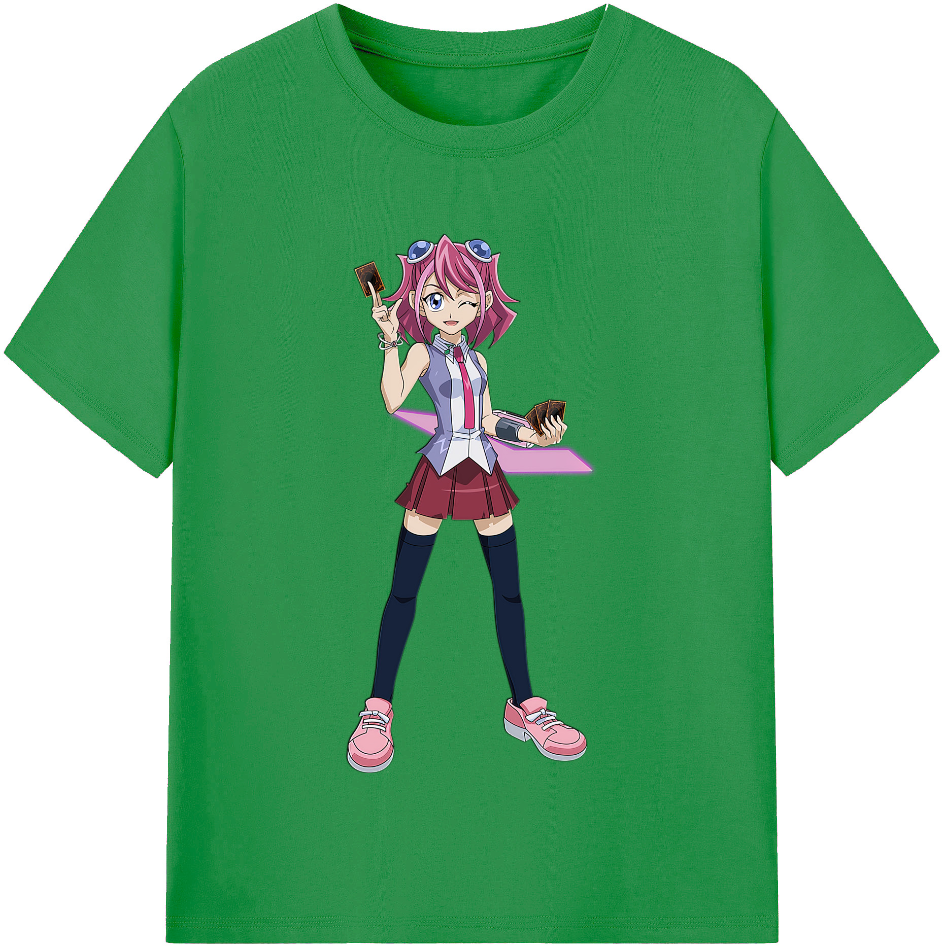 （画像用） 遊☆戯☆王 Yu-Gi-Oh! レディースカジュアルプリントTシャツ（綿100％）