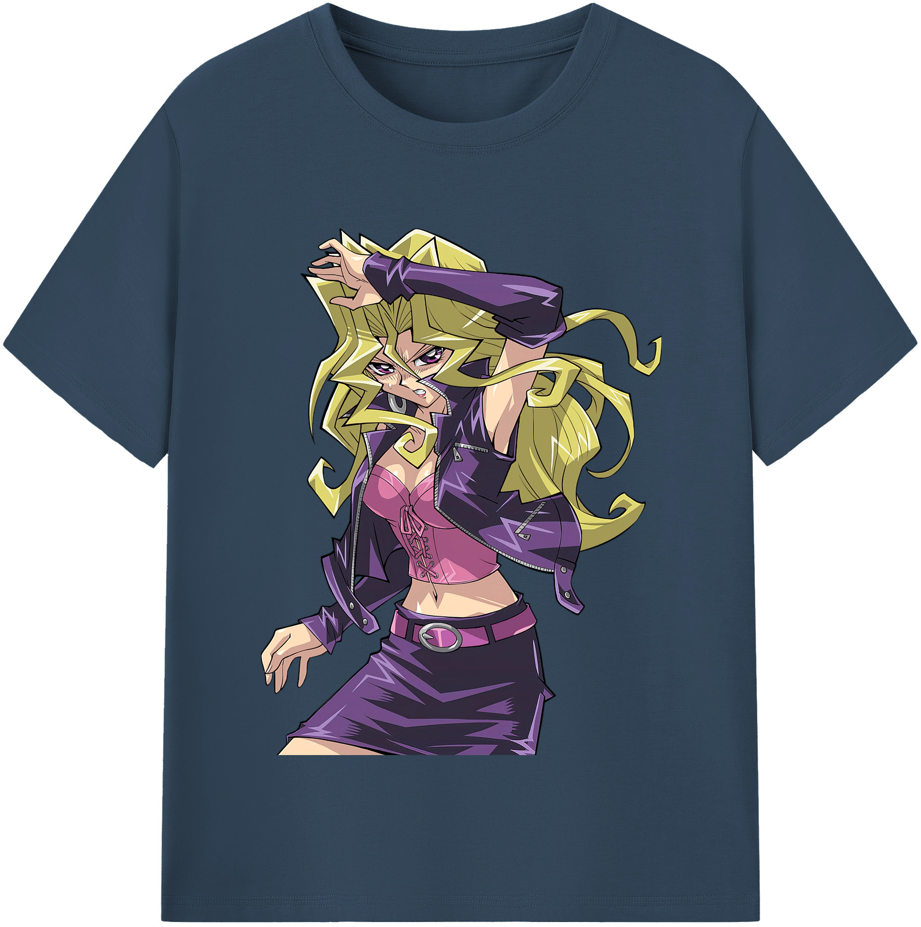 （画像用） 遊☆戯☆王 Yu-Gi-Oh! レディースカジュアルプリントTシャツ（綿100％）
