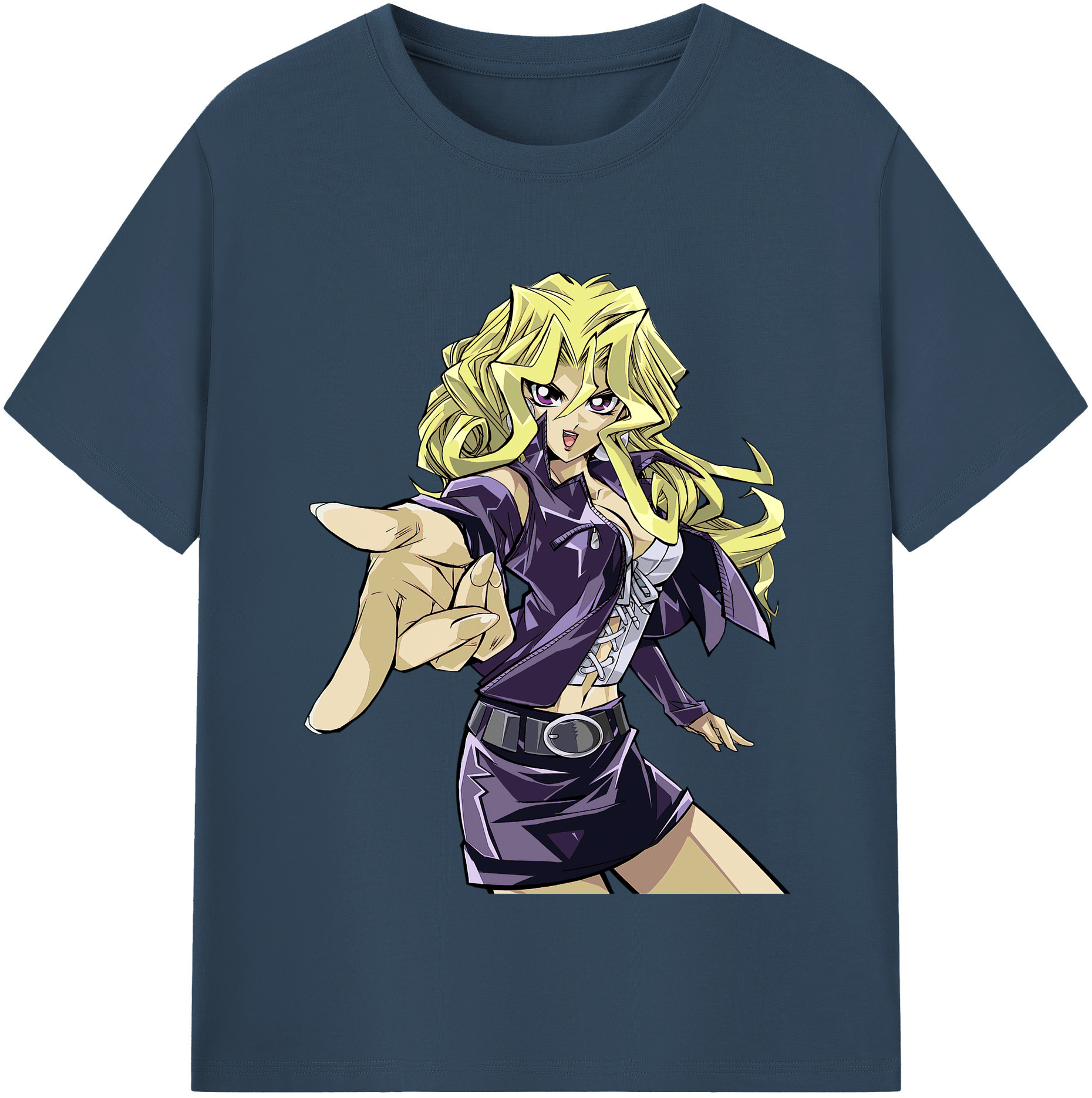 （画像用） 遊☆戯☆王 Yu-Gi-Oh! レディースカジュアルプリントTシャツ（綿100％）