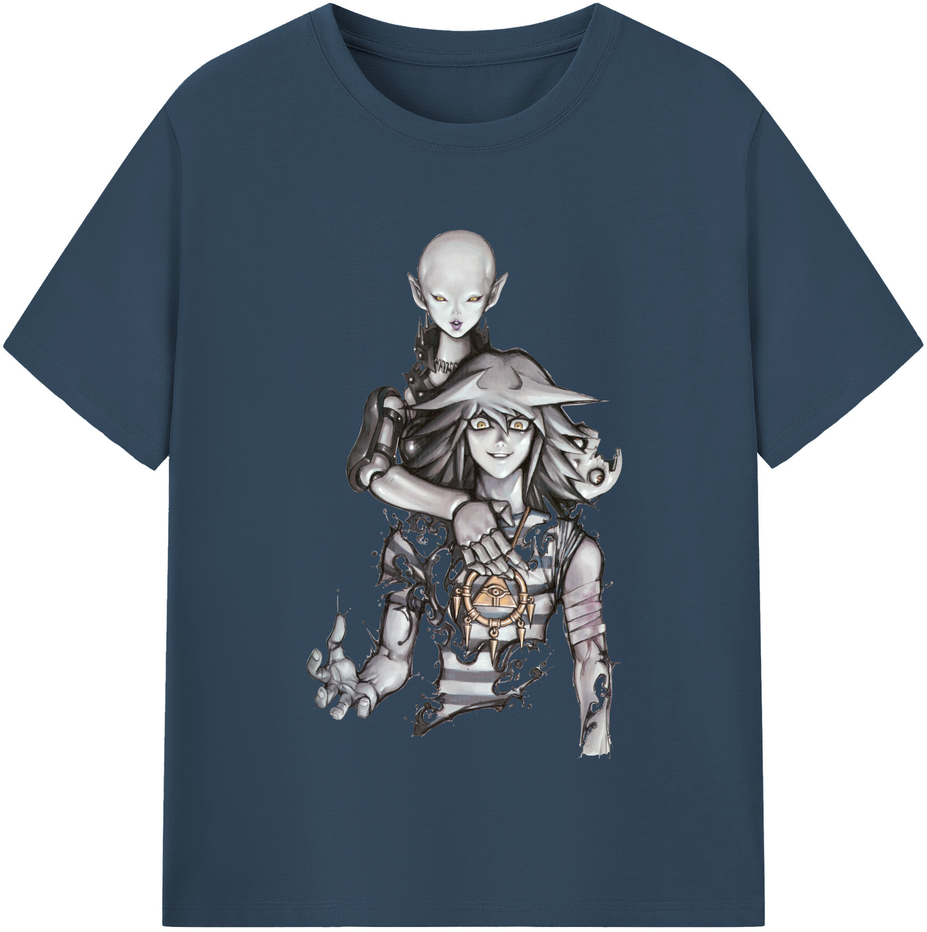 （画像用） 遊☆戯☆王 Yu-Gi-Oh! レディースカジュアルプリントTシャツ（綿100％）