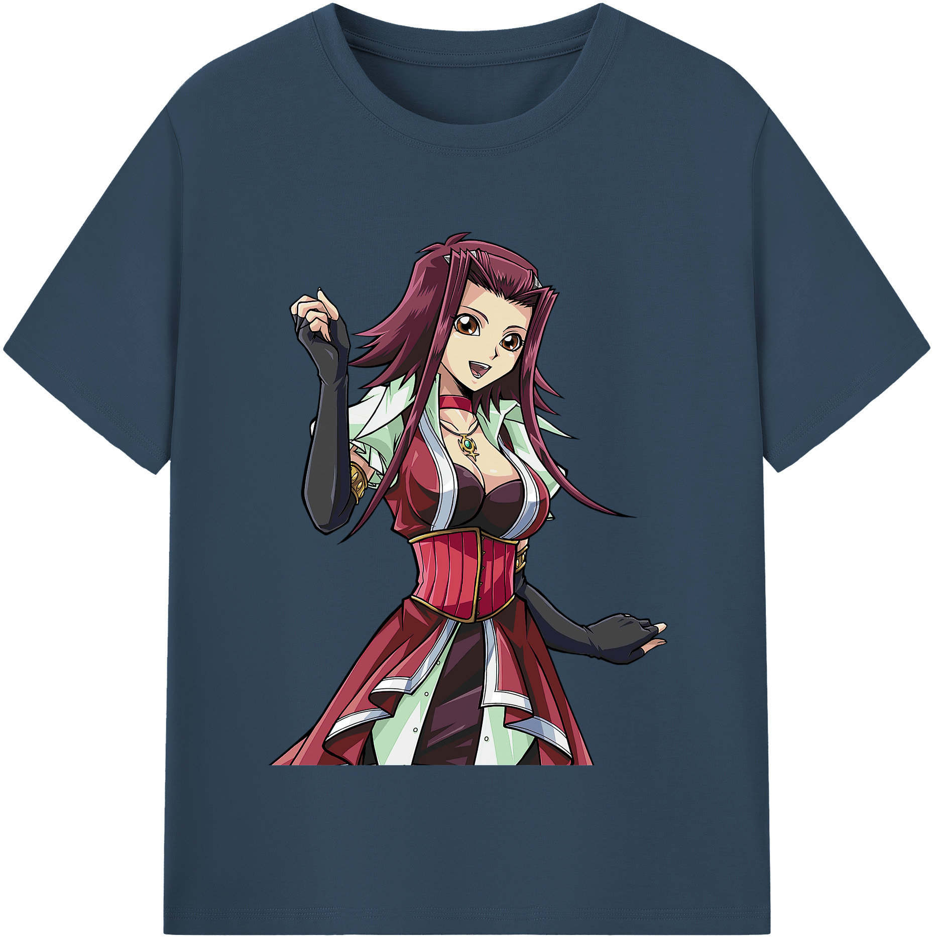 （画像用） 遊☆戯☆王 Yu-Gi-Oh! レディースカジュアルプリントTシャツ（綿100％）