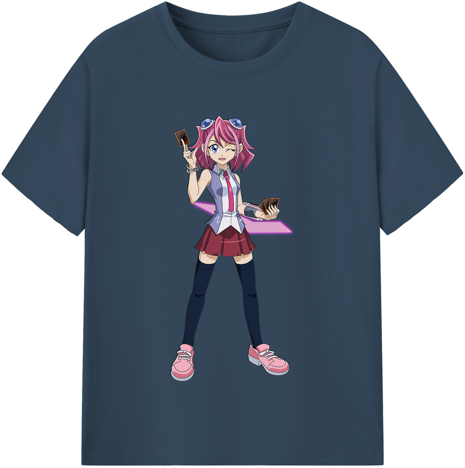 （画像用） 遊☆戯☆王 Yu-Gi-Oh! レディースカジュアルプリントTシャツ（綿100％）