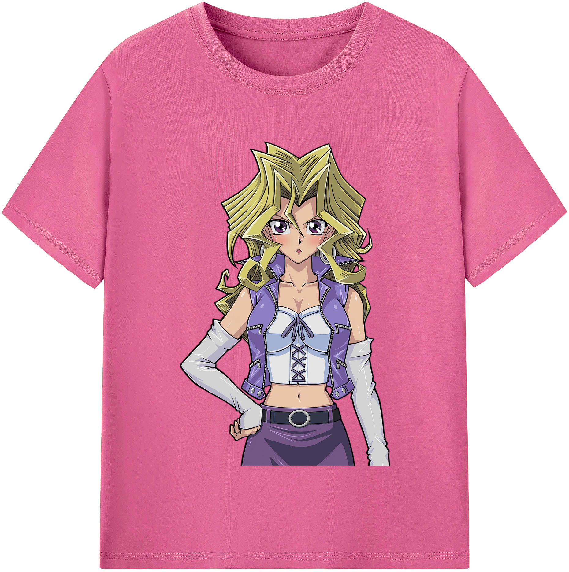 （画像用） 遊☆戯☆王 Yu-Gi-Oh! レディースカジュアルプリントTシャツ（綿100％）