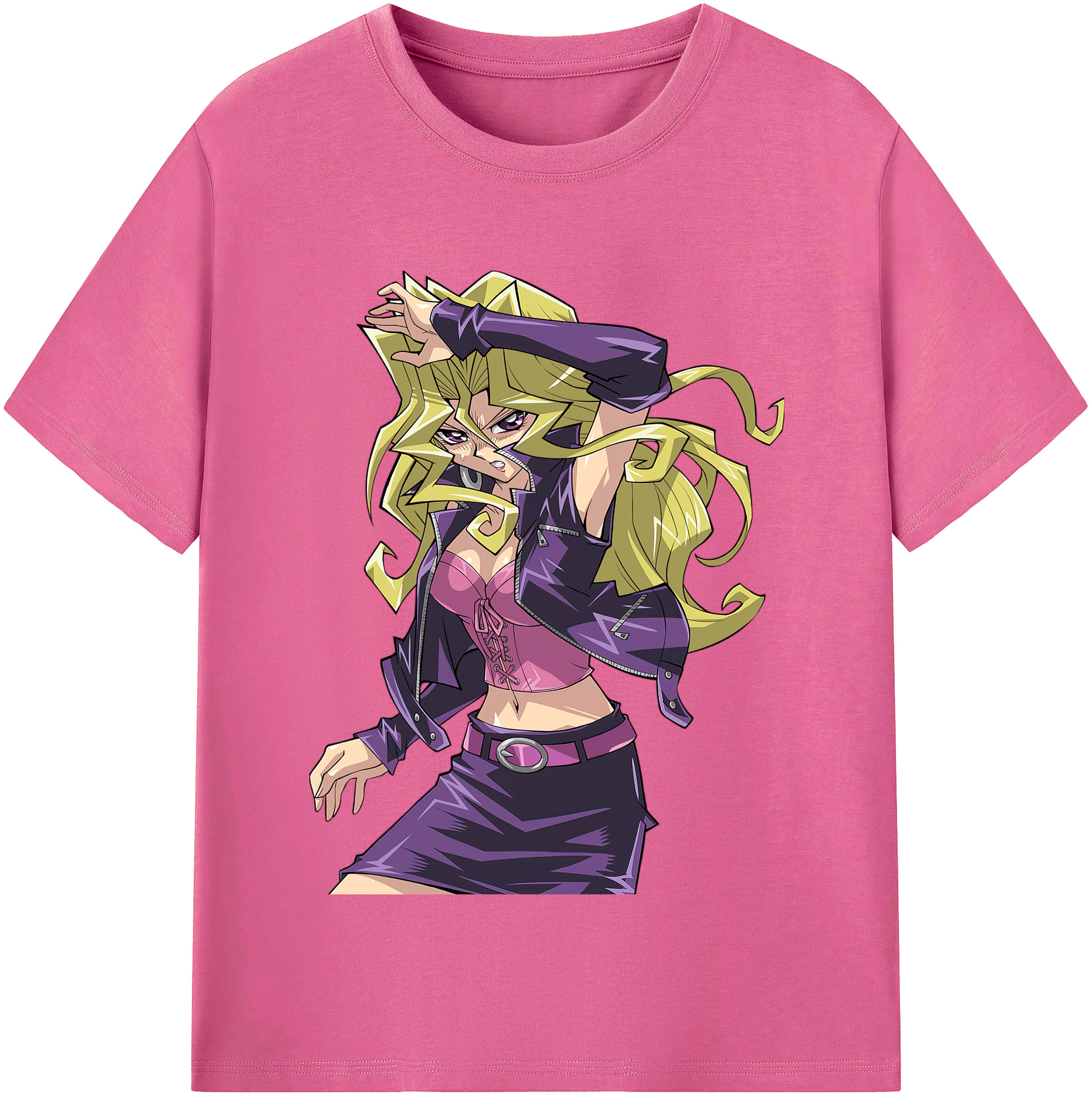（画像用） 遊☆戯☆王 Yu-Gi-Oh! レディースカジュアルプリントTシャツ（綿100％）