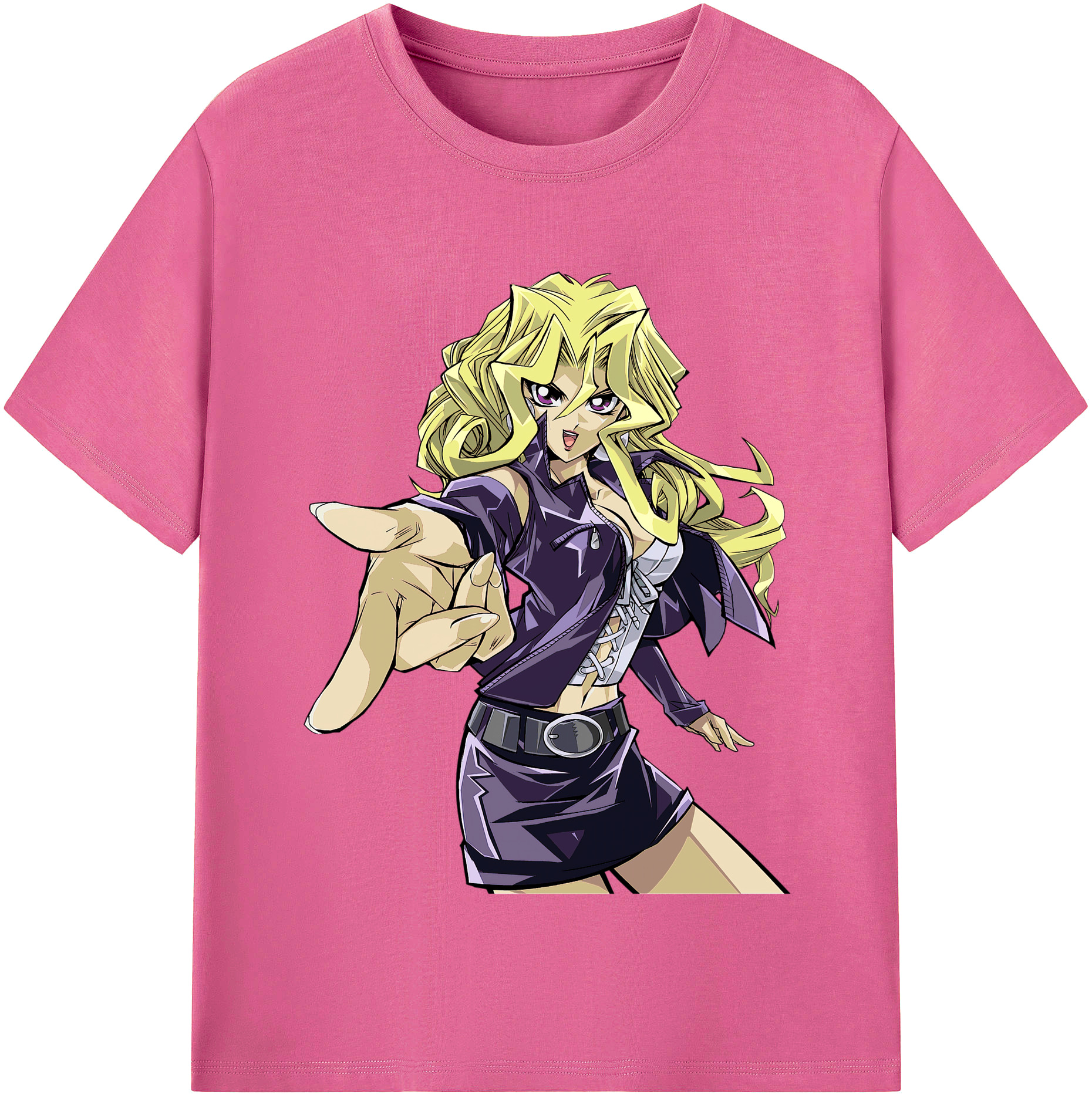 （画像用） 遊☆戯☆王 Yu-Gi-Oh! レディースカジュアルプリントTシャツ（綿100％）