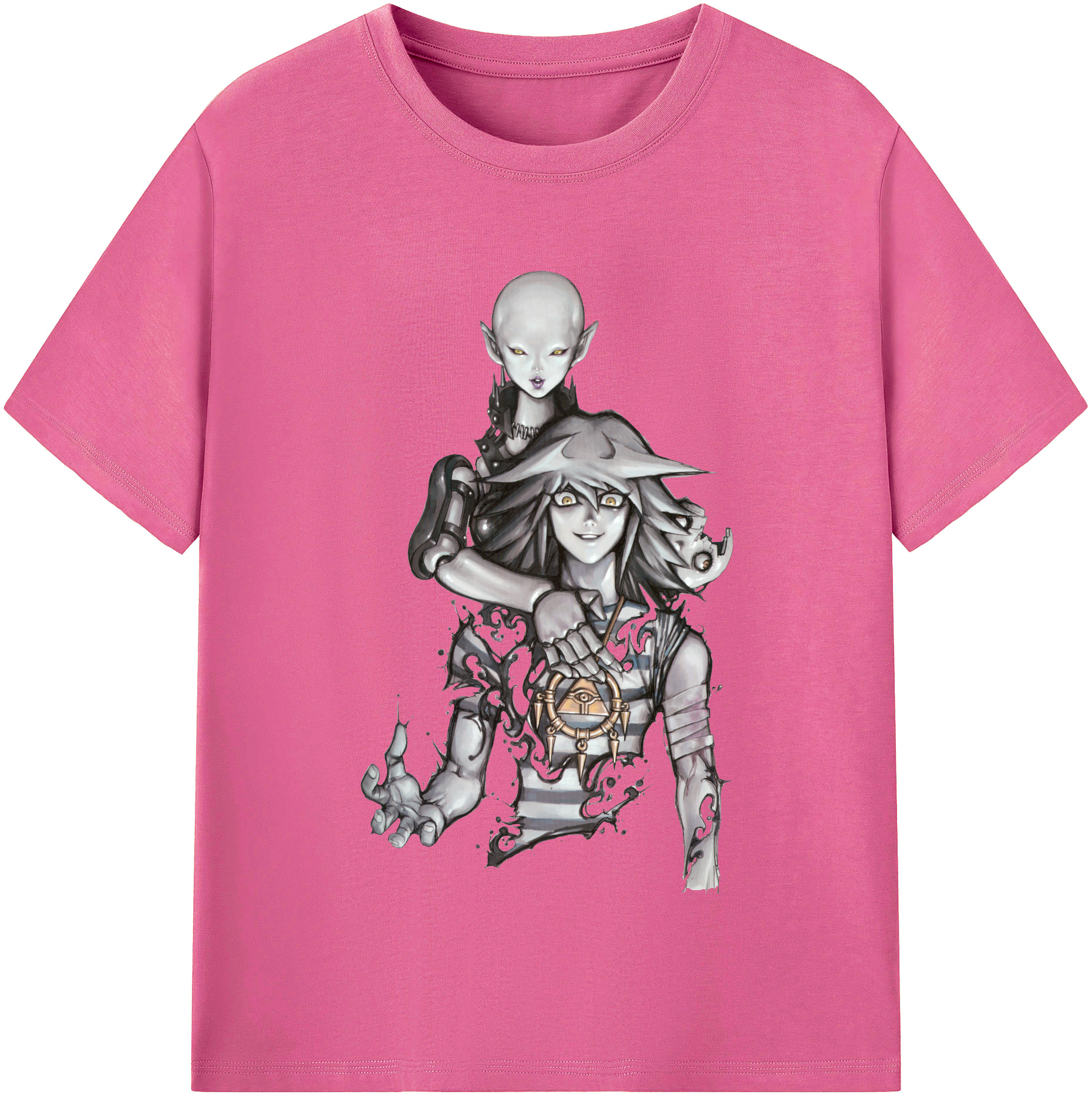 （画像用） 遊☆戯☆王 Yu-Gi-Oh! レディースカジュアルプリントTシャツ（綿100％）