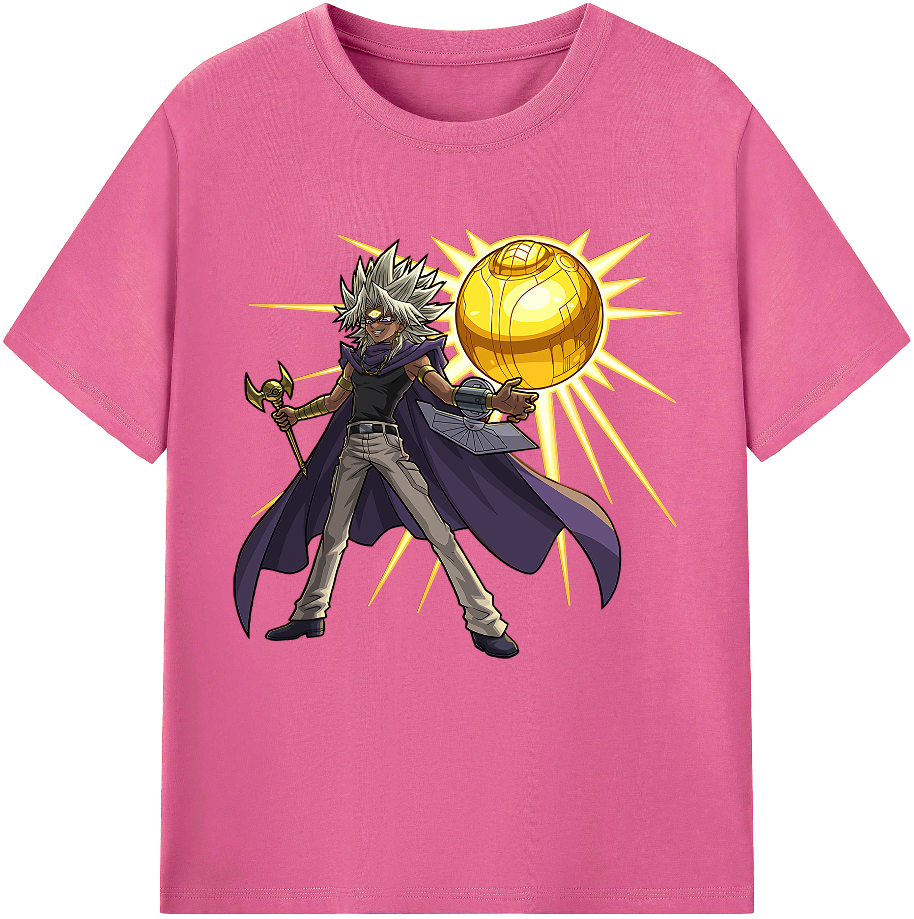 （画像用） 遊☆戯☆王 Yu-Gi-Oh! レディースカジュアルプリントTシャツ（綿100％）