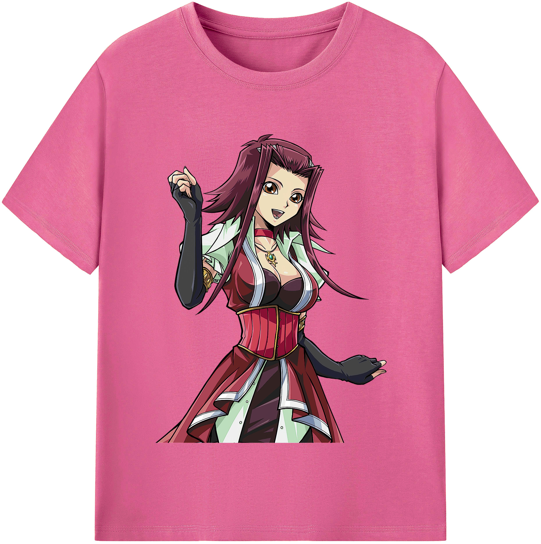 （画像用） 遊☆戯☆王 Yu-Gi-Oh! レディースカジュアルプリントTシャツ（綿100％）