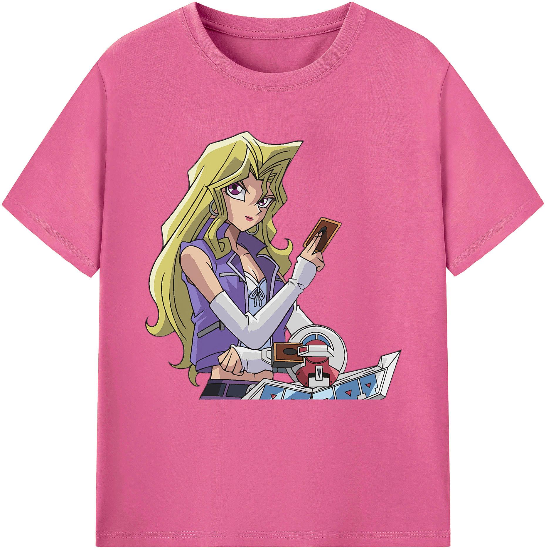 （画像用） 遊☆戯☆王 Yu-Gi-Oh! レディースカジュアルプリントTシャツ（綿100％）
