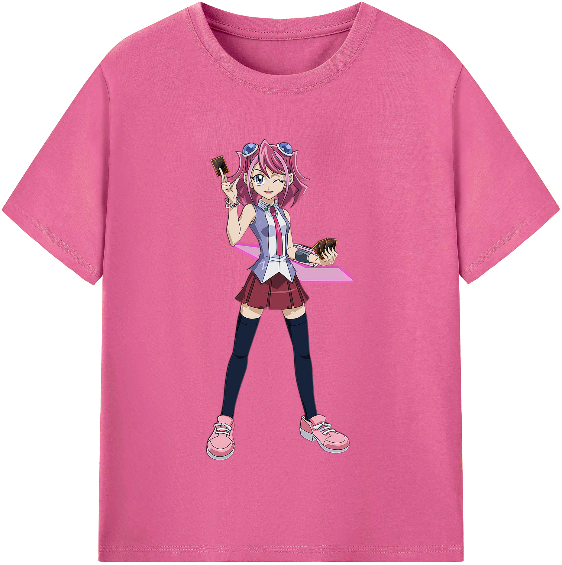 （画像用） 遊☆戯☆王 Yu-Gi-Oh! レディースカジュアルプリントTシャツ（綿100％）