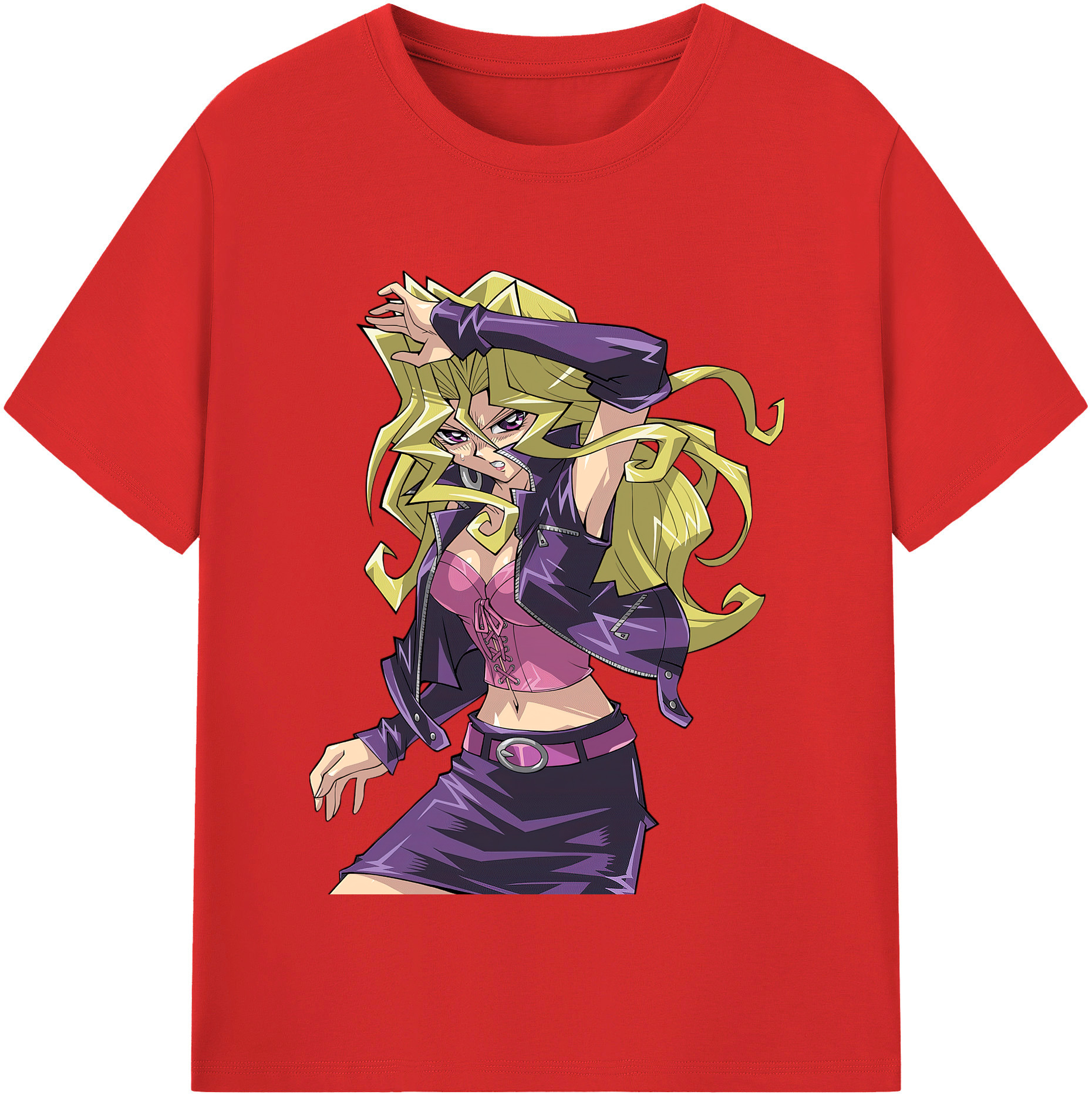 （画像用） 遊☆戯☆王 Yu-Gi-Oh! レディースカジュアルプリントTシャツ（綿100％）